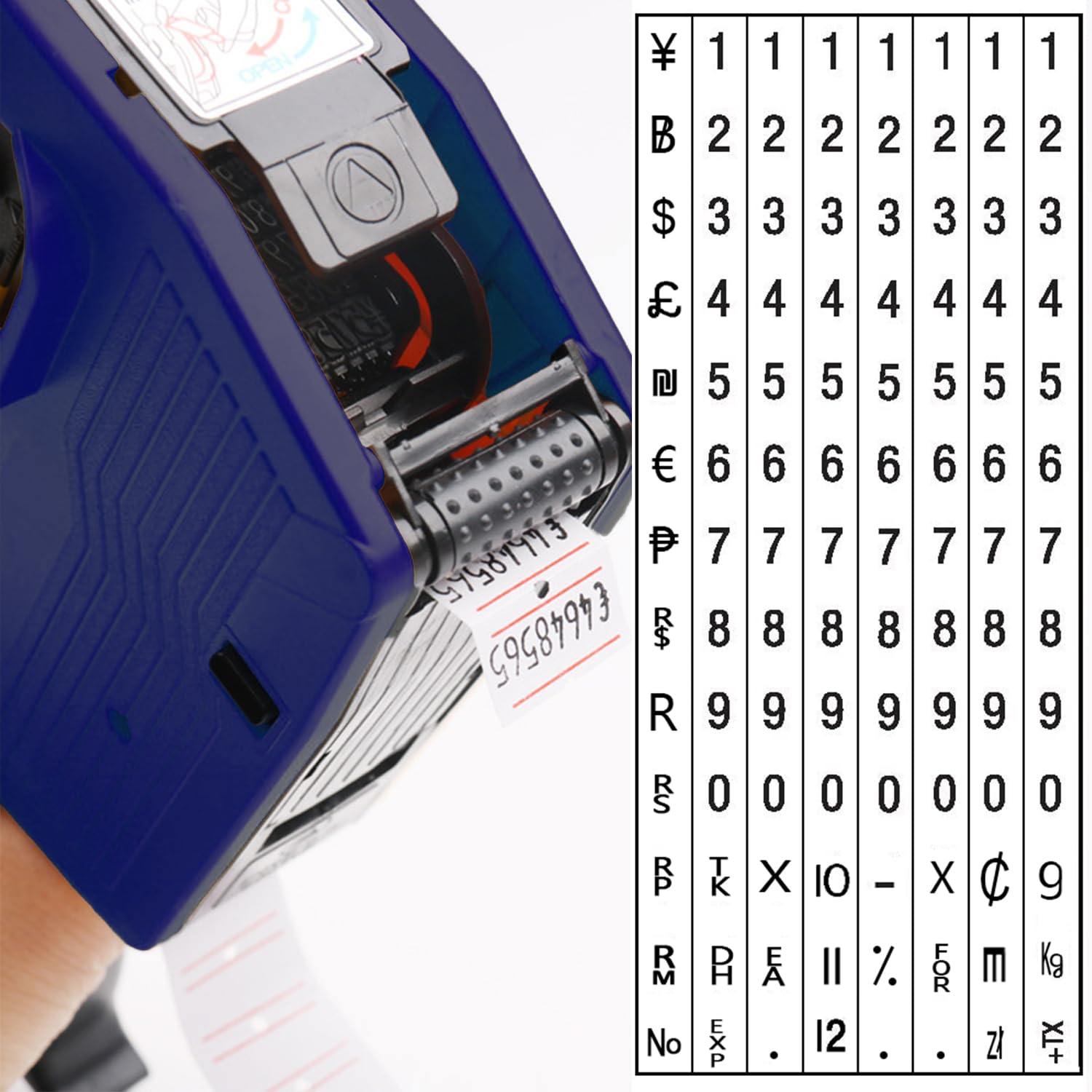 Amazon.co.jp: Huichuang New MX 5500 ラベラー 本体、3個ン