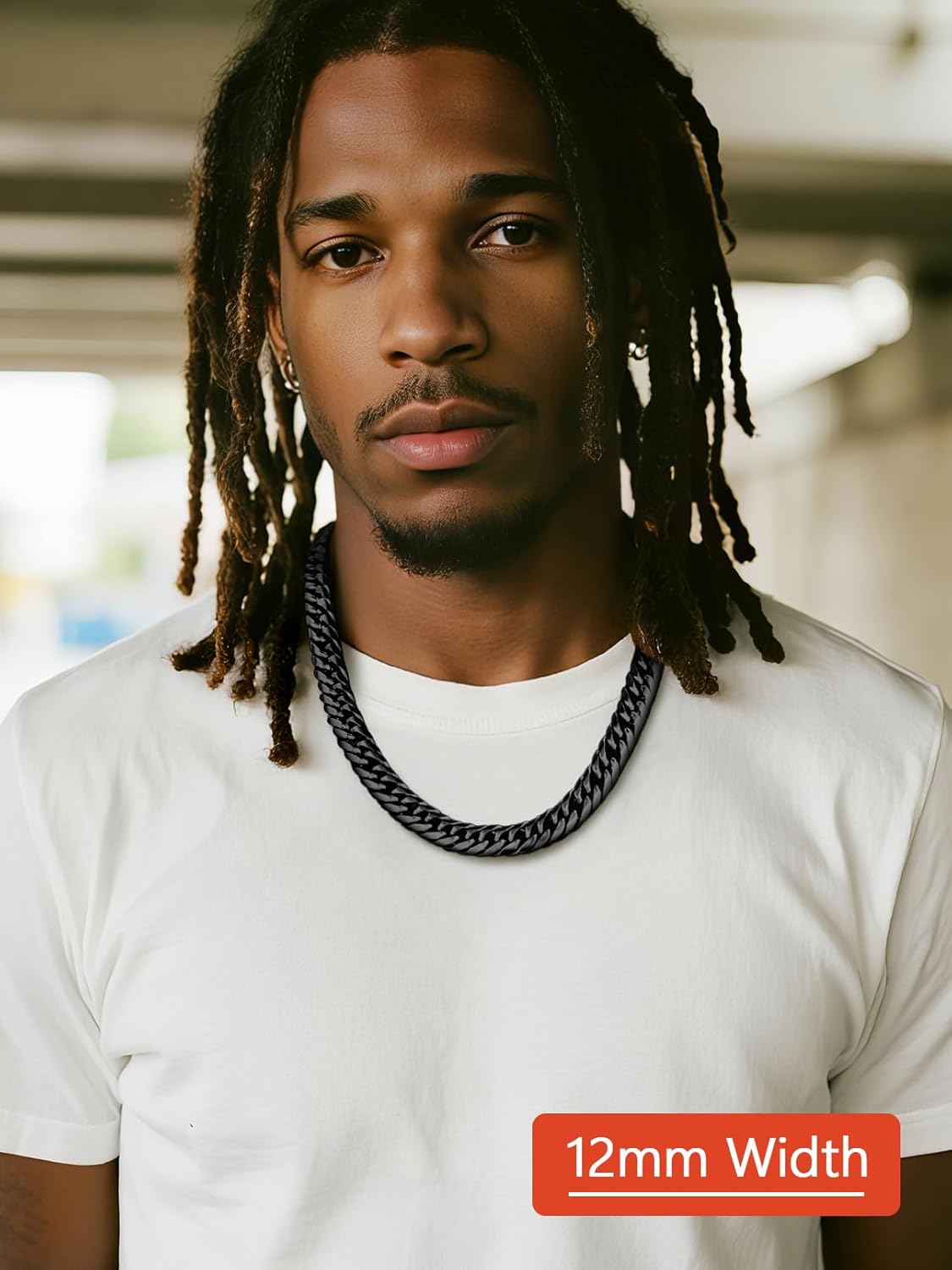 FaithHeart Miami Cuban Link Chain for Men, Silver/Black/14K Gold Plated Stainless Steel Cuban Link Chain Necklaces, 3.5/6/9/12mm Mens Necklace Hip Hop Jewelry 18"-30" Length - Image 4