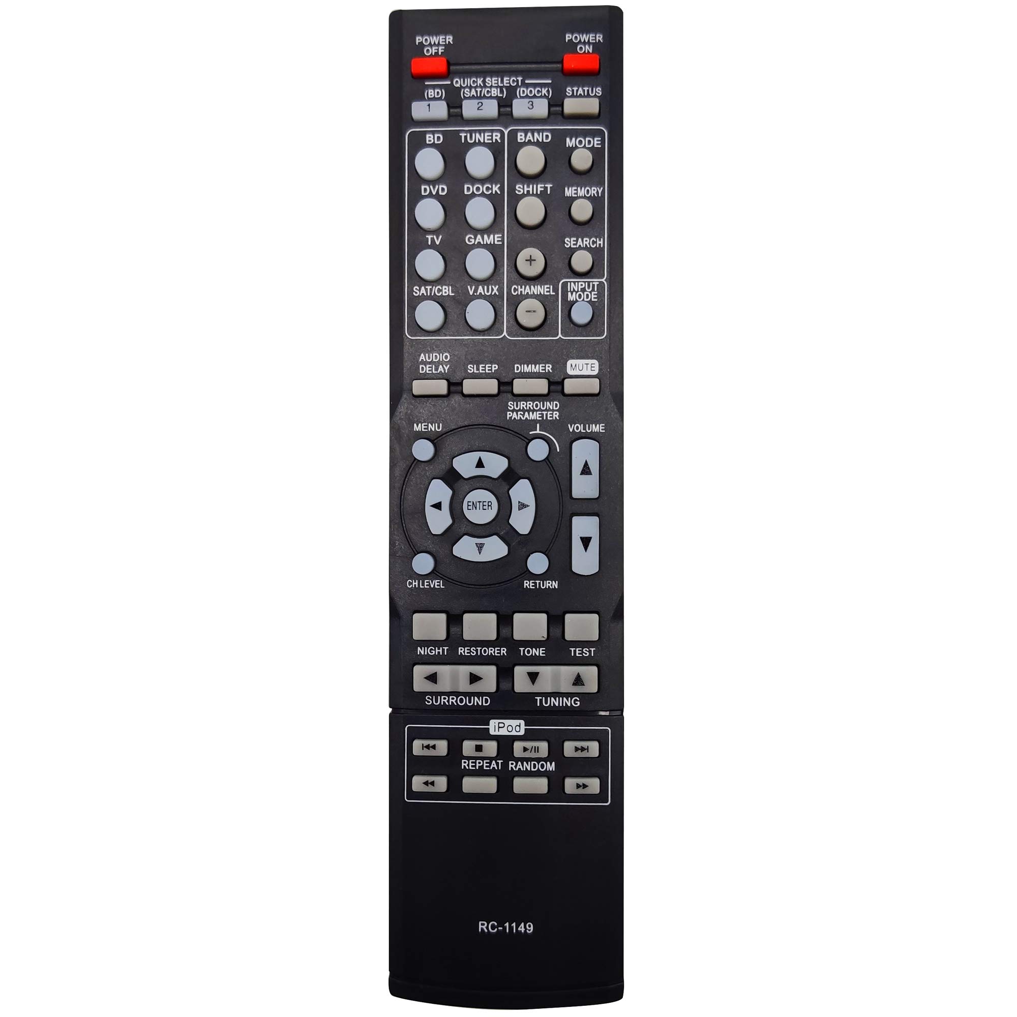 - RC-1149 AV Receiver Remote Control for Denon AVR-391, DHT-391XP