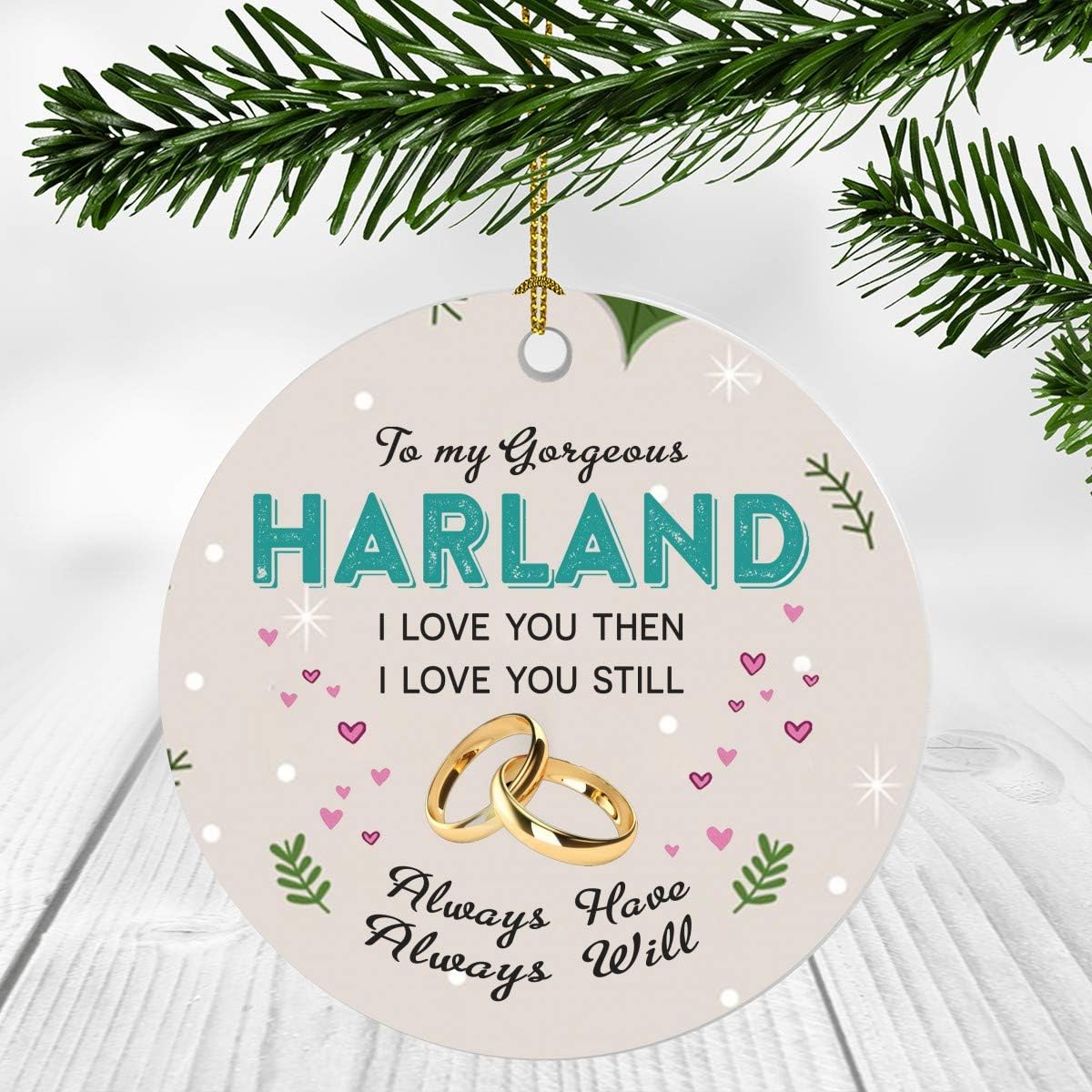 Ornaments For Christmas Trees 2020 With Name Harland To My