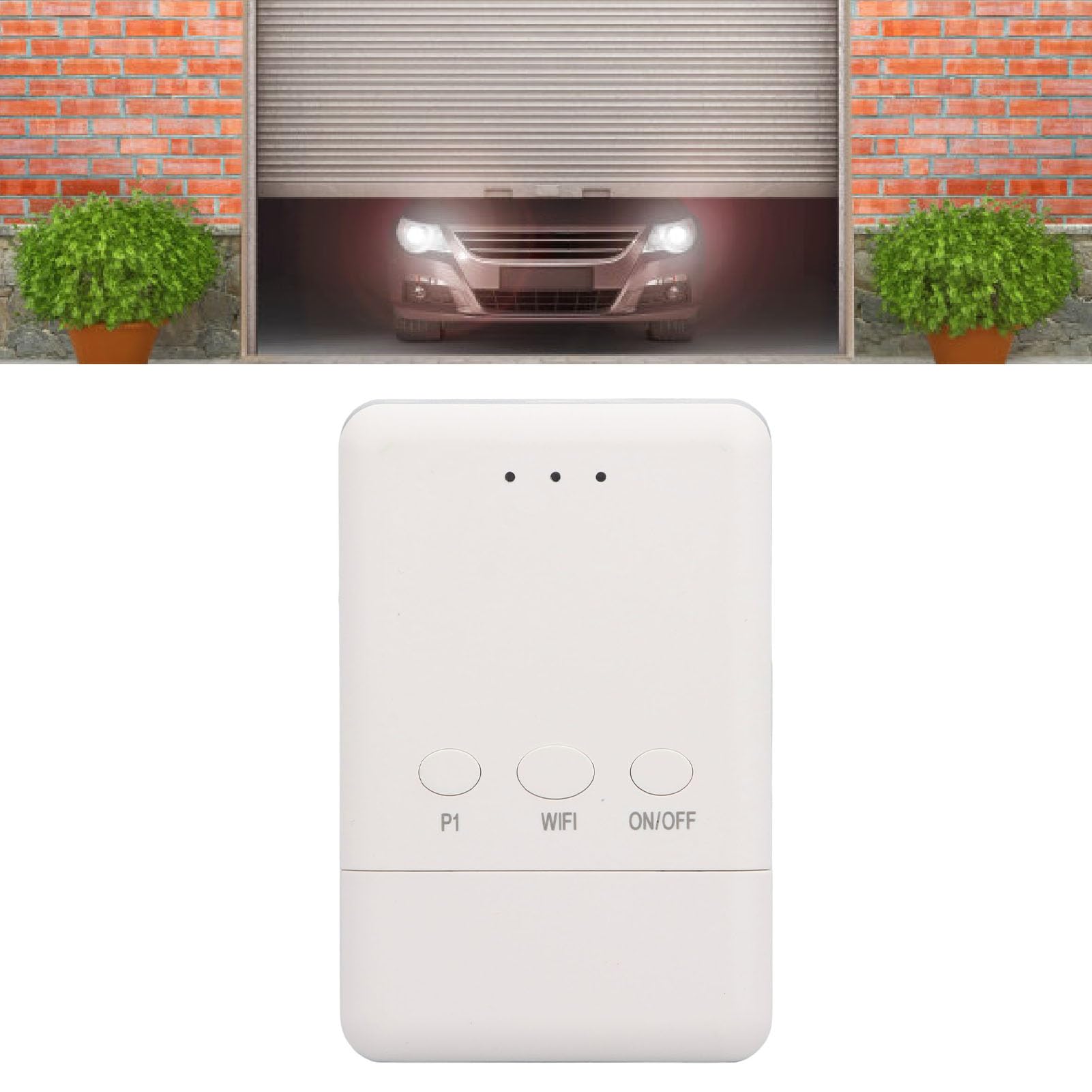 Mando a distancia WiFi para puerta de garaje compatible con abridor de puerta de garaje inalámbrico Tuya con sensor inteligente y control de aplicación compatible con comandos de