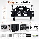 PROSAC Full Motion TV Wall Mount Bracket for 23–55 Inch LED/LCD/Plasma TVs | Heavy Duty Swivel Tilt TV Stand Holder | VESA 100x100 to 400x400 mm Compatible | with Mounting Kit gallery image