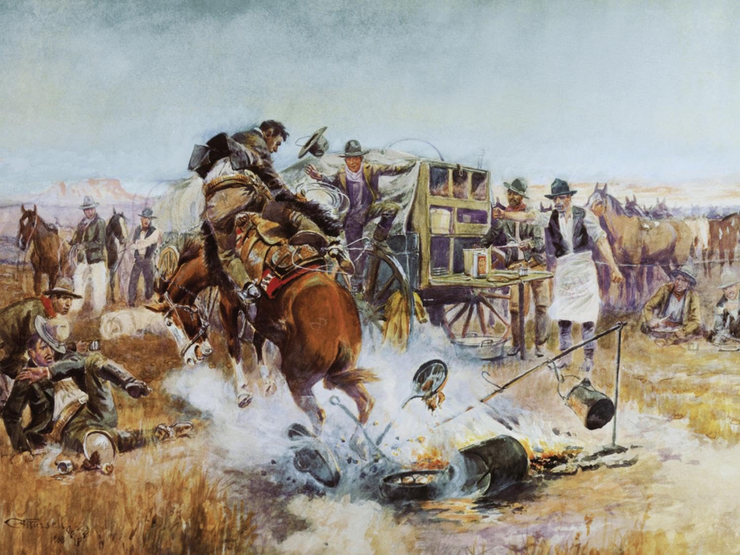 Photo 1 of ART.COM Bronc to Breakfast Giclee Print, 16" x 12"