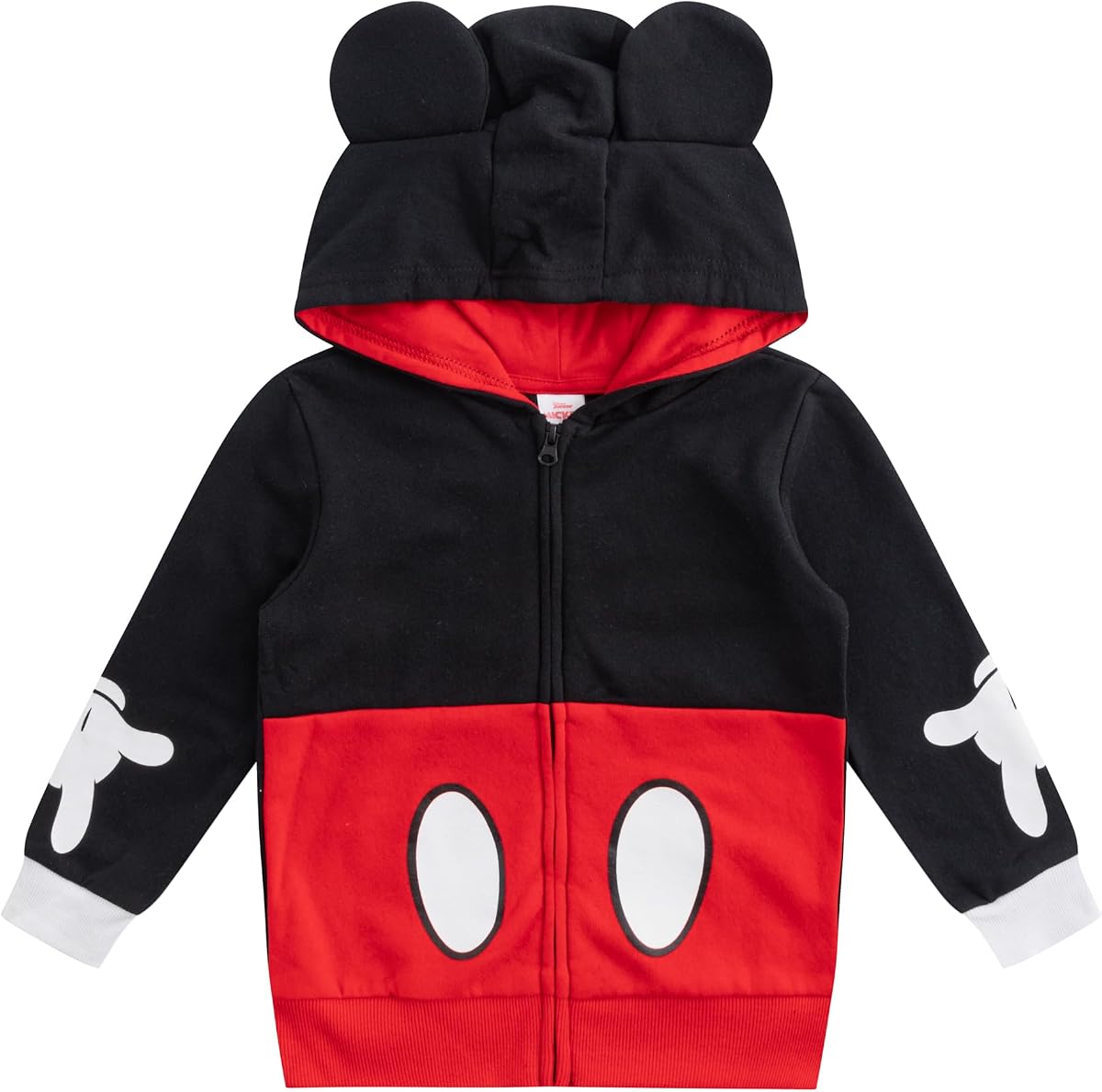 Mickey Mouse Boys Zip Up Hoodie with Ears for Infants and Toddlers Kids