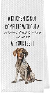 Geqtt German Shorthaired Pointer Dish Towels - 100% Waffle Weave Microfiber Kitchen Towels, German Shorthaired Pointer Color, 16x24 Inches