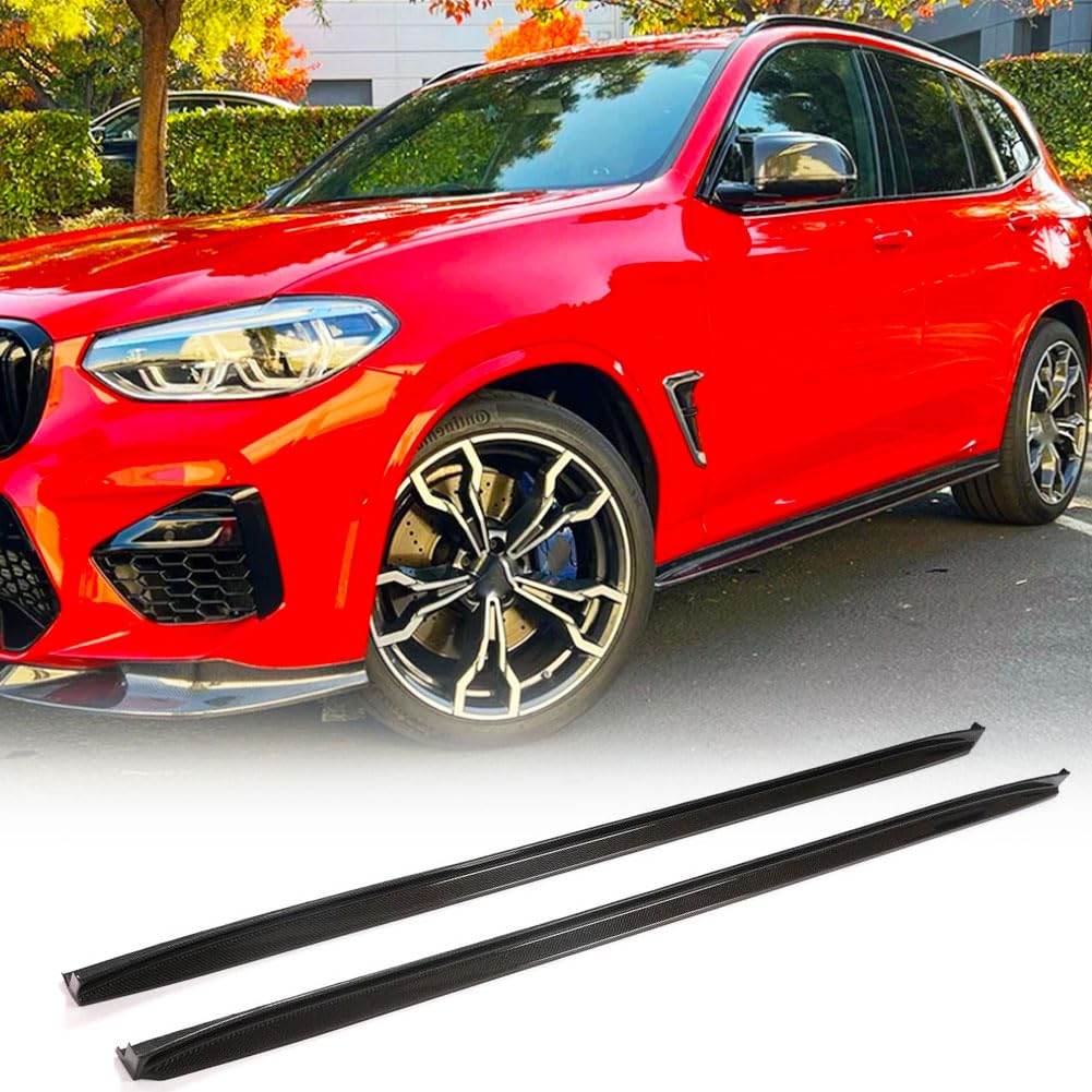 BMWx3x4サイドスポイラー Amazon.com: MCARCAR KIT Carbon Fiber Side Skirts Compatible with