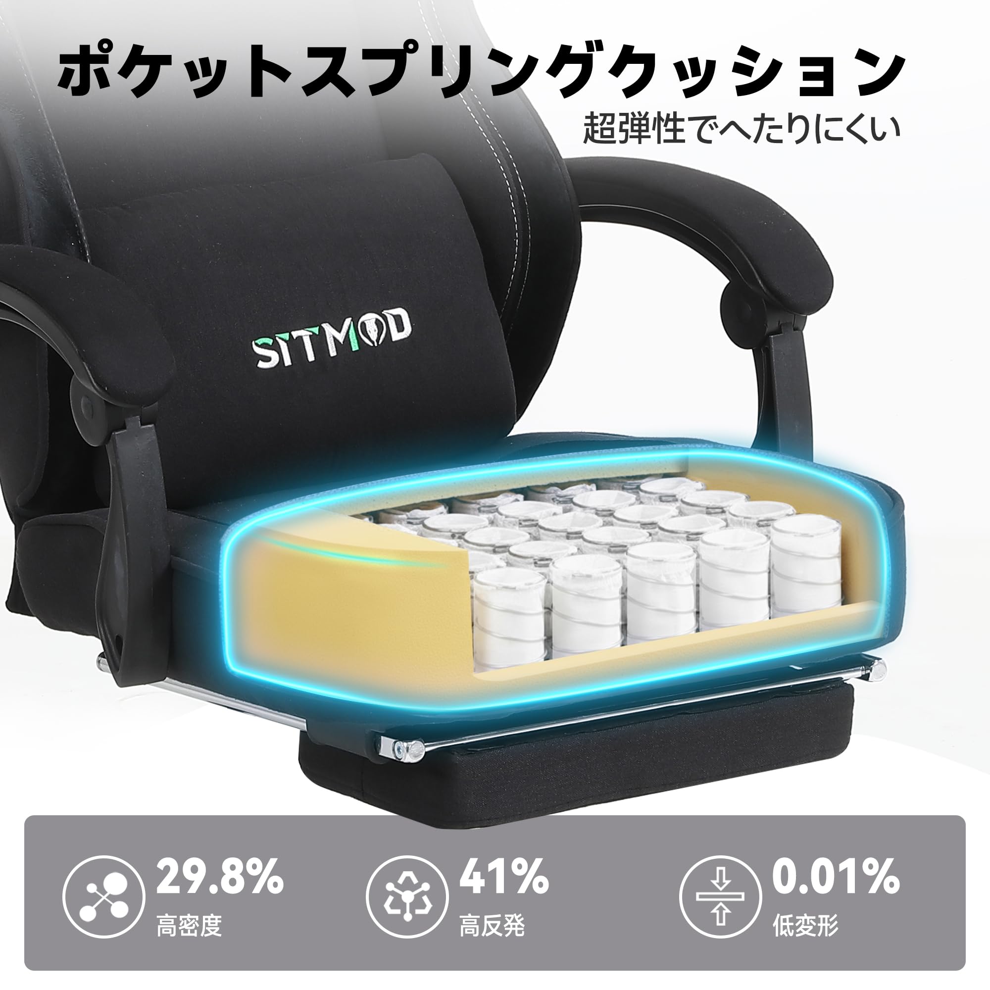 Amazon.co.jp: SITMOD PCゲーミングチェア 人間工学に基づいたデザイン 