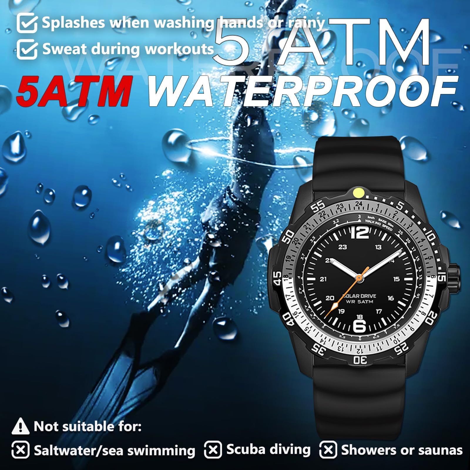 findtime Relojes militares para hombre, con energía solar, tácticos, impermeables, para hombre, deportivo, analógico