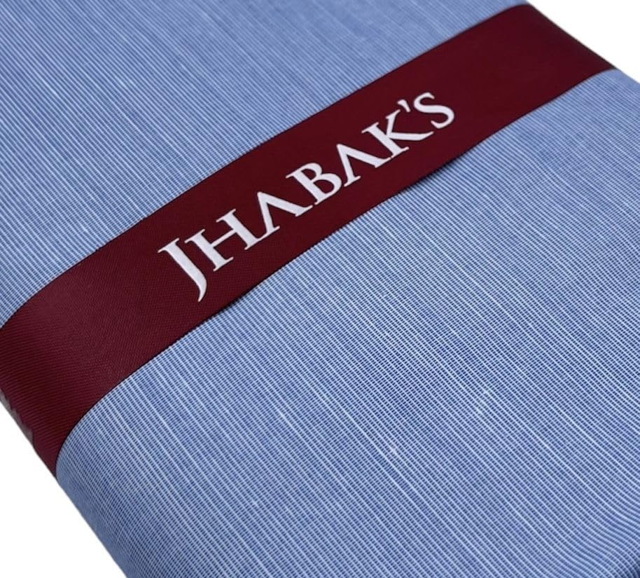 Image of JHABAK'S Unstitched Cotton Blend Solid Shirt & Trouser Fabric - 2.25 m Shirt Cloth - 1.20 m Pant Piece