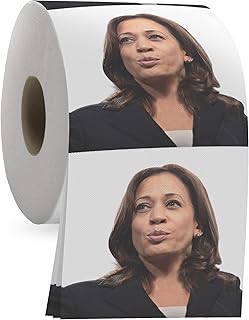 Kamala Harris Funny Political Toilet Paper Roll by Gagster - TP Prank Democrat & Republican, Election Party Joke Gifts, White Elephant Gift Exchange, Secret Santa, Make your Butt Laugh