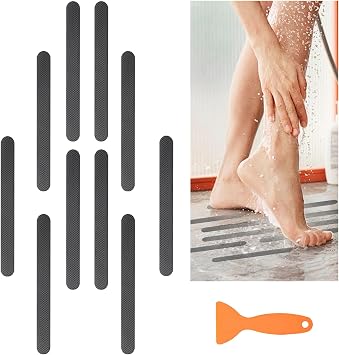 Adhesive Non Slip Bathtub Stickers Anti Slip Shower Stickers 48Pcs -Grey
