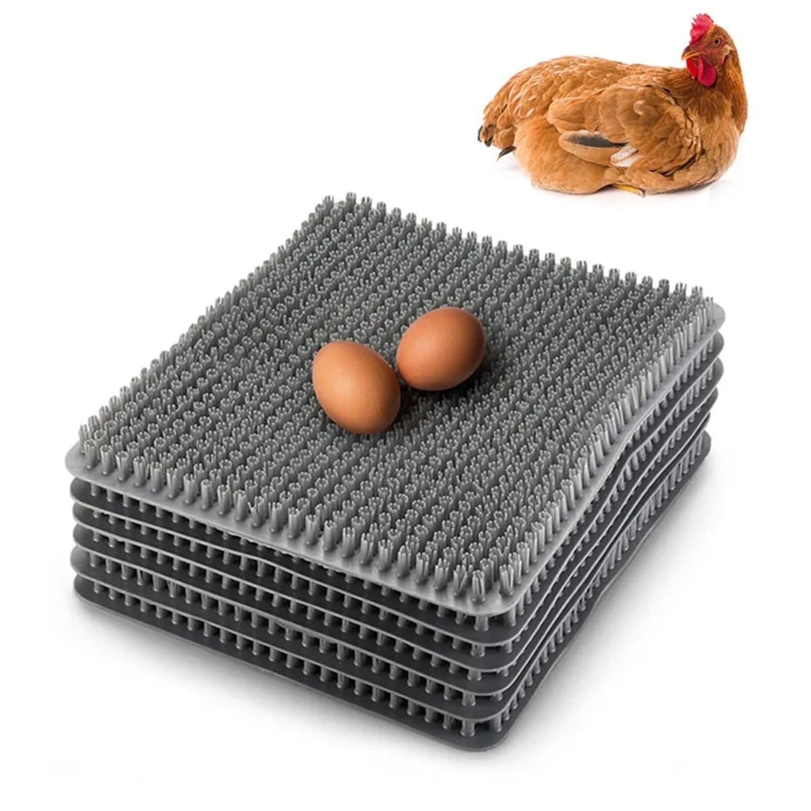 Estera para Nido De Pollo Almohadillas for nidos de gallinas (Paquete 6) | Forros plástico Lavables | Lecho, Cajas Postura(6 Pack)