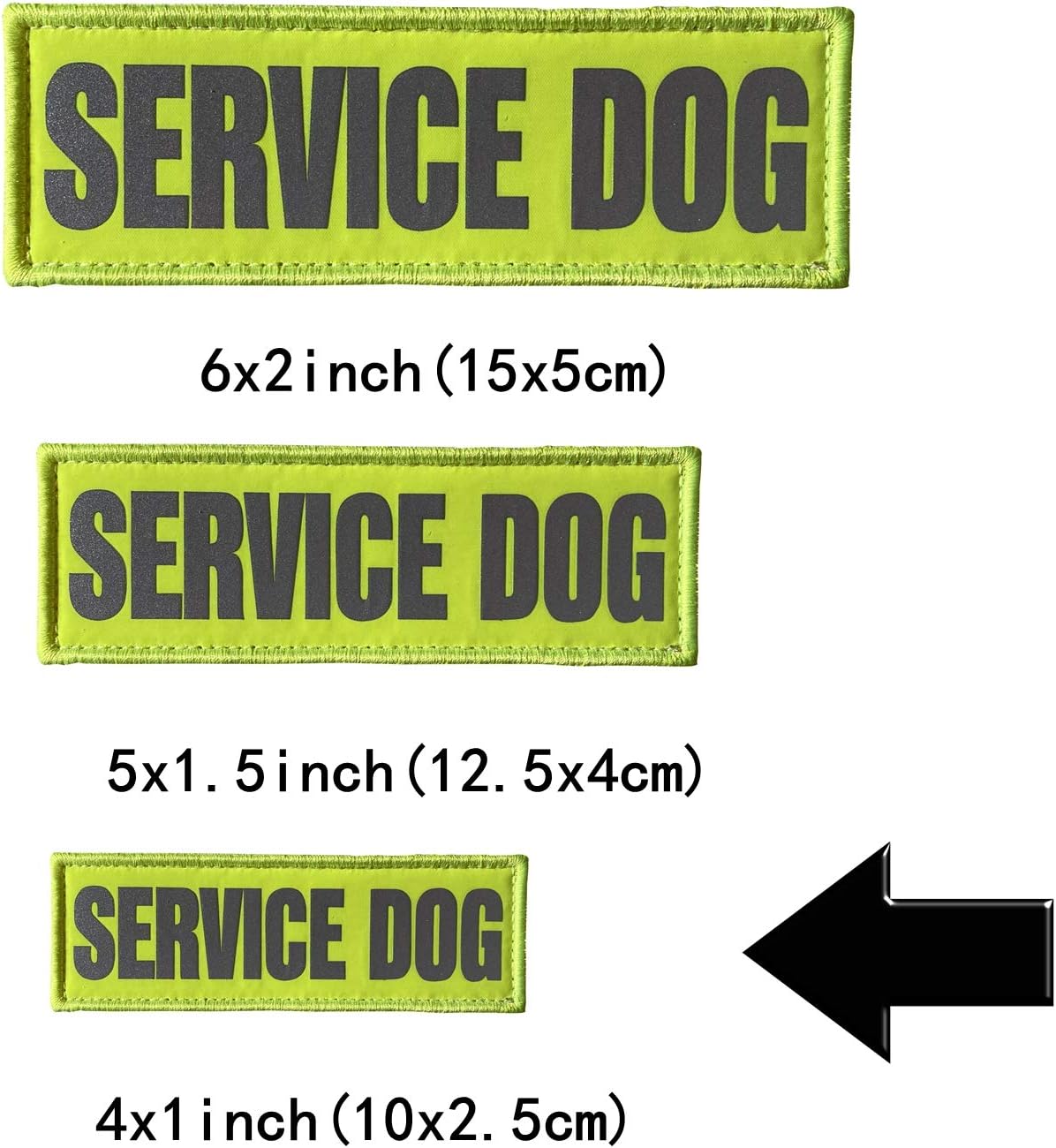 JUJUPUPS Reflective Dog Patches 2 Pack Service Dog,in Training,do not Pet Tags for Hook and Loop Patches Vests and Harnesses (Service Dog - Image 5