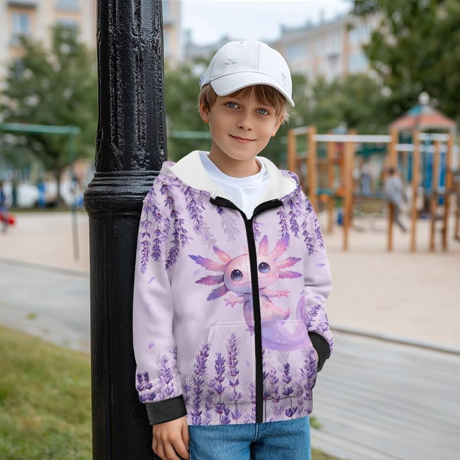 WELLFLYHOM Fleece Lining Girls Hoodie Zipper 6-16 Graphic Sweatshirt Long Sleeve Sweater with Pocket Full Zip Kids Tops