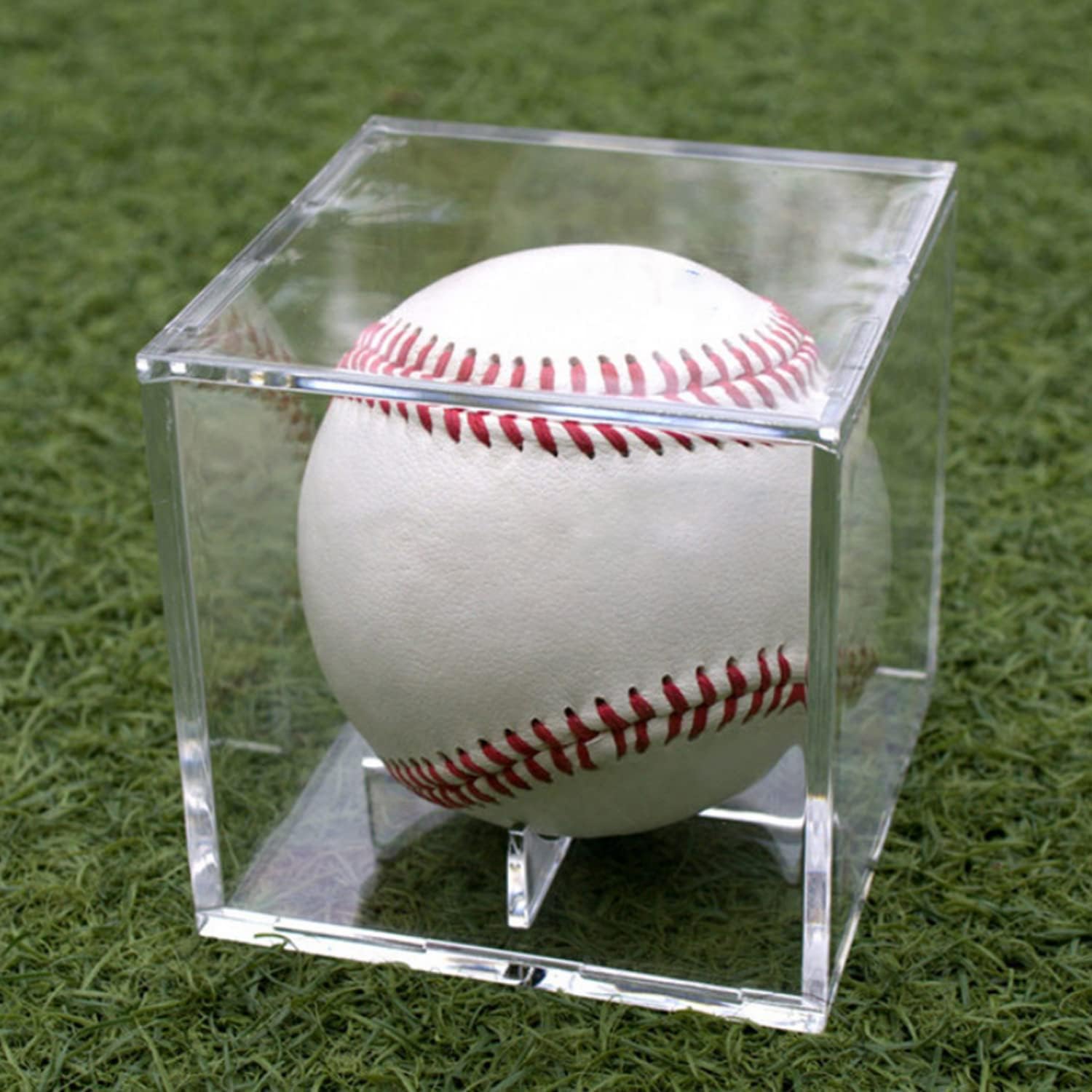 12Pack Baseball Display Case Acrylic Cube - UV Protected Acrylic Baseball Holder, Display Case for Autographed Baseball, Tennis Ball, Golf Ball, Billiard Ball, Memorabilia Display Cases