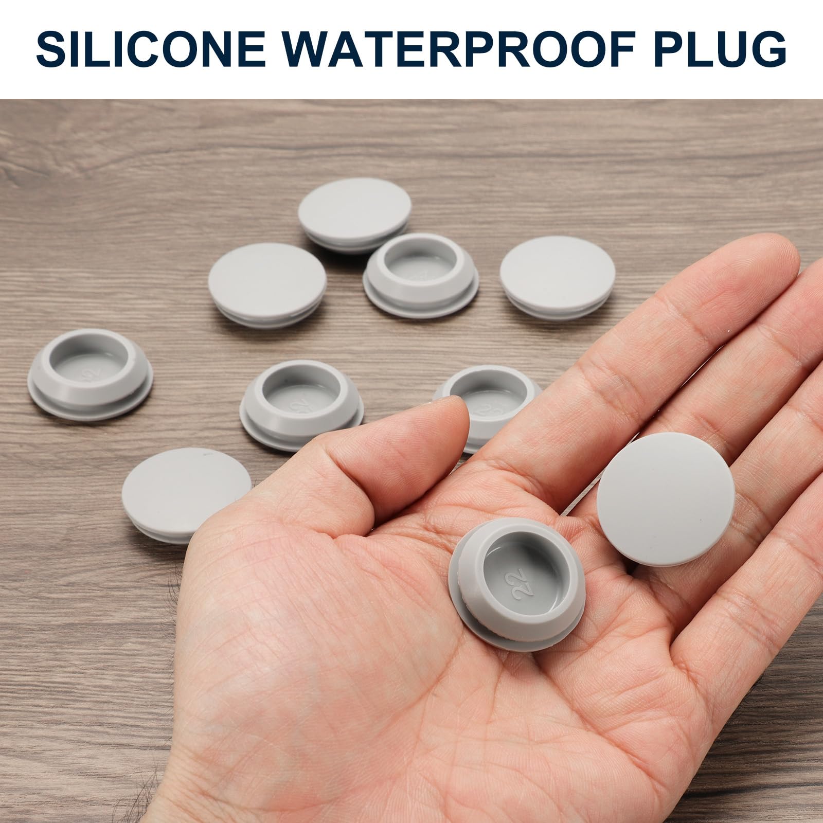 10 Silikon-Lochstopfen 1 Zoll (25 Mm) – Wasserdicht, Staubdicht, Einrastdesign, Für 22 Mm Löcher