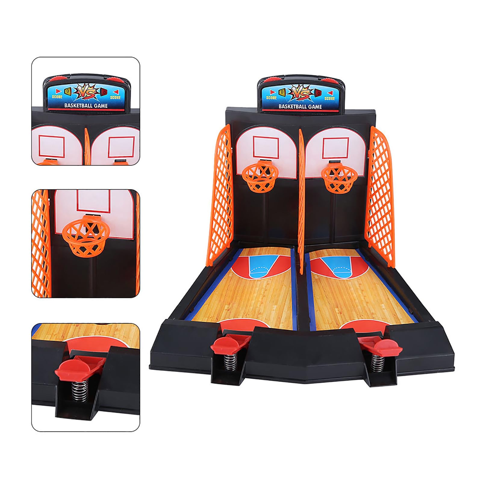 Hztyyier Basketball Game Set Mini Basketball Hoop Set Lustiges Flipper Interaktives Brettspiel Spielzeug für Kinder und Erwachsene