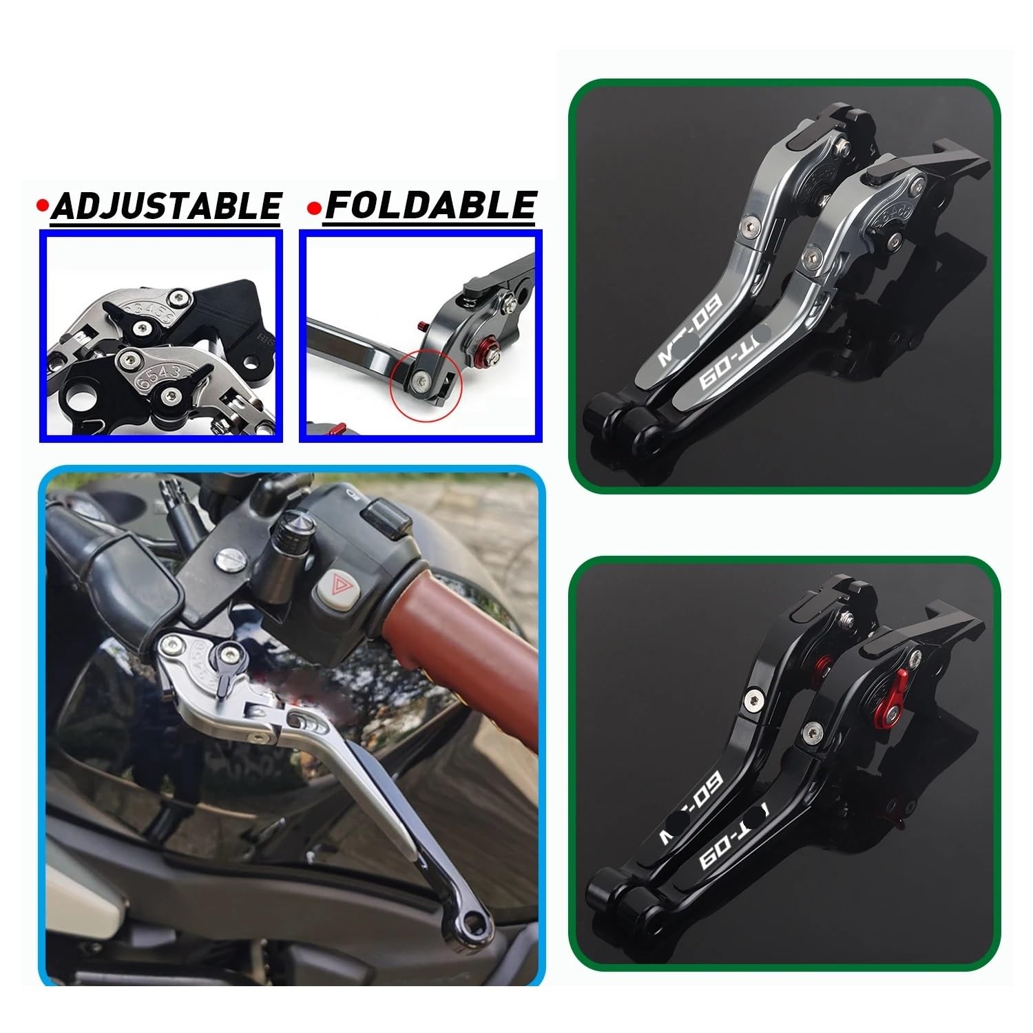 Manubrio Bilanciamento Per Moto - In Lega Alluminio, Universale Per Manubri 22mm, Nero - Foto 3