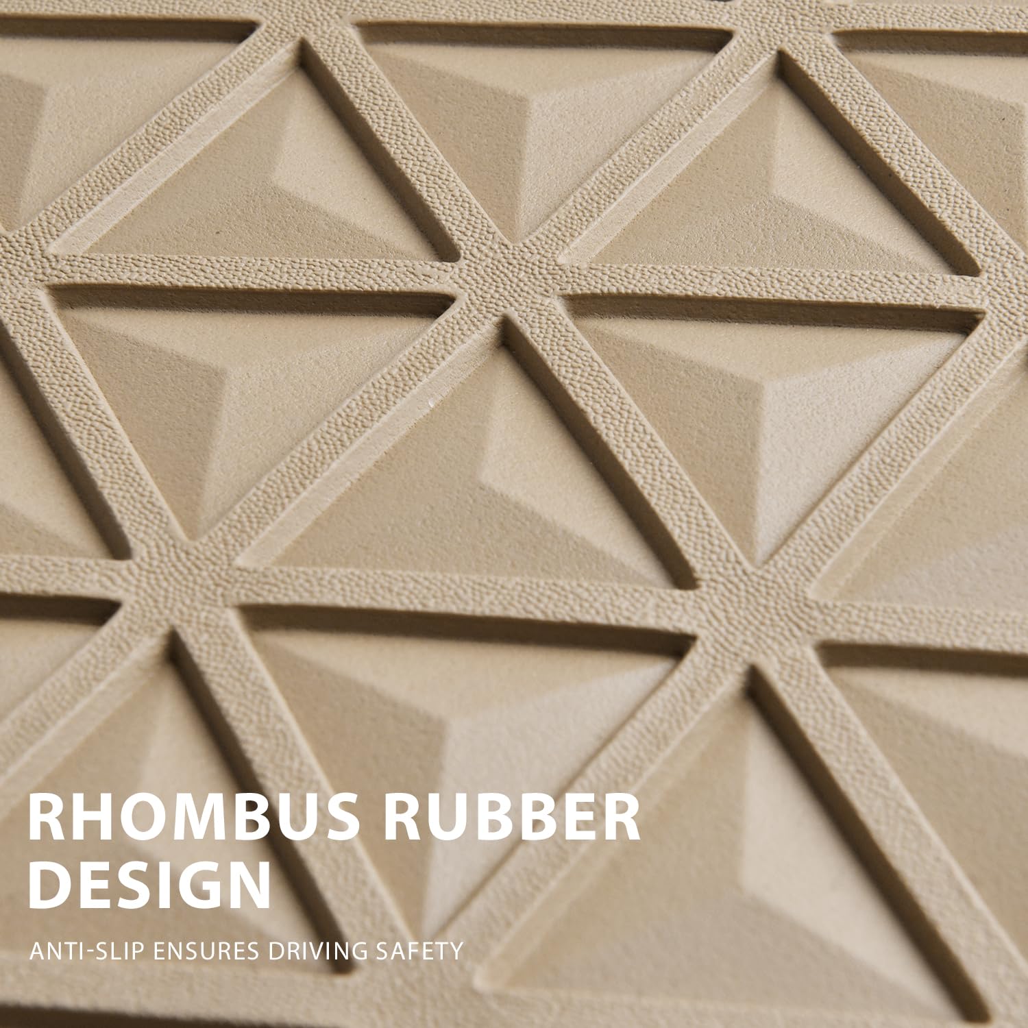 CAR PASS Bling Diamond Car Mats Rubber Floor Mats Full Set Anti-Slip 3D Rhombus Waterproof Trim to Fit Liner Universal Glitter Crystal Sparkly Shining Rhinestone Girl Women SUV Sedan Van, Black Red