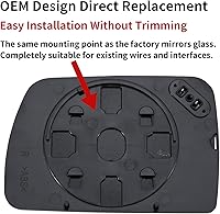 Vista 3 de Espejo lateral de pasajero de repuesto para BMW X5 E53 1998 1999 2000 2001 2002 2003 2004 2005 2006 y Range Rover MK3 2003 2004, espejo lateral