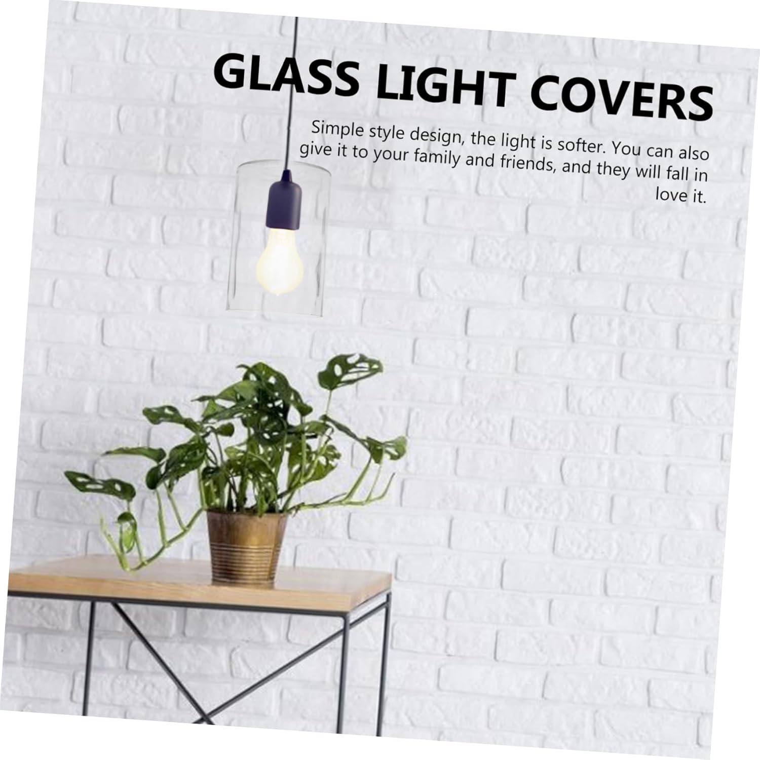 10 x 15 Glass Lampshade Replacement for Lighting Fixtures Simple Design Suitable for Chandelier and Home Use 2-Piece Set