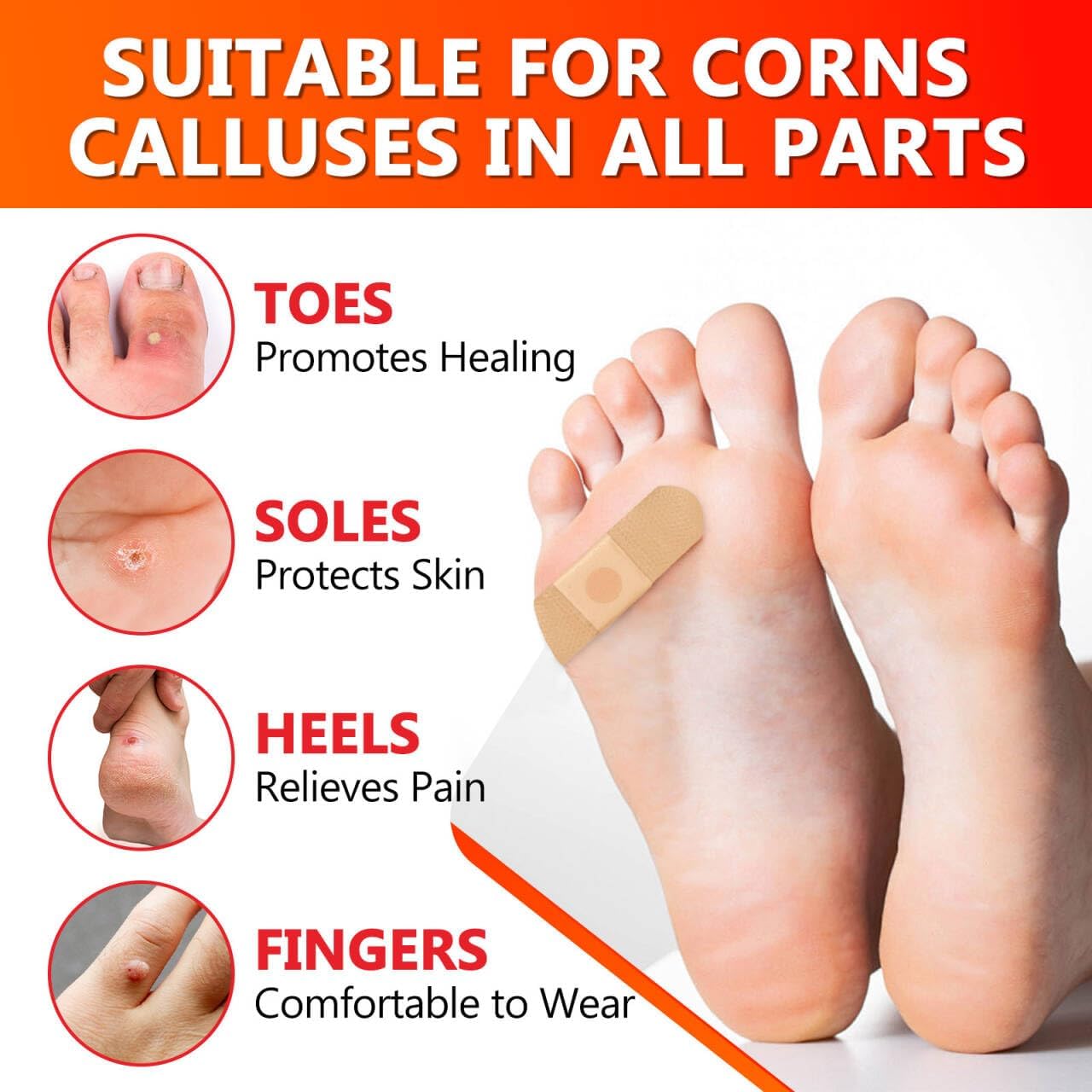 Wart Corn Remover Pads for Feet: 30 Pack 40% Salicylic Acid Extra Strength Treatment - Fast Effective Wart Corn Remover Bandages for Kids Adults Seniors Teens Athletes Runners Hikers Workers Men Women