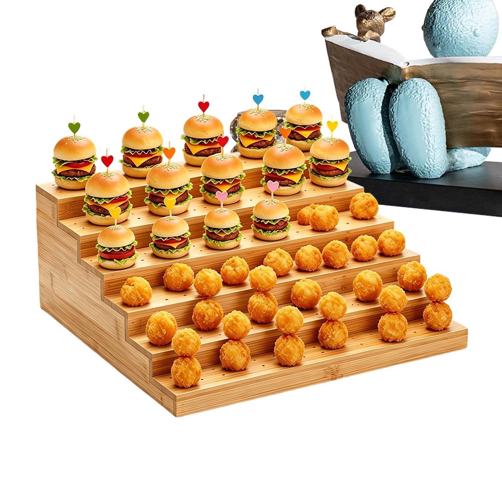 Tabla Para Brochetas De Comida Bandeja de frutas de 6 niveles | Soporte para pinchos para aperitivos, verduras, queso, carne, de cóctel, catering, barbacoa, bufé y bodas