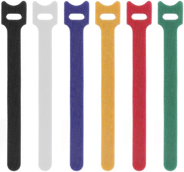 Reusable Cable Ties, HQCM 60 Pcs Velcro Cable Straps, Adjustable Straps Hook and Loop Fastening Wire Wrap ties, power cord loop for Tablet Laptop PC TV Home Office Electronics Cable Organiser (15*2cm)