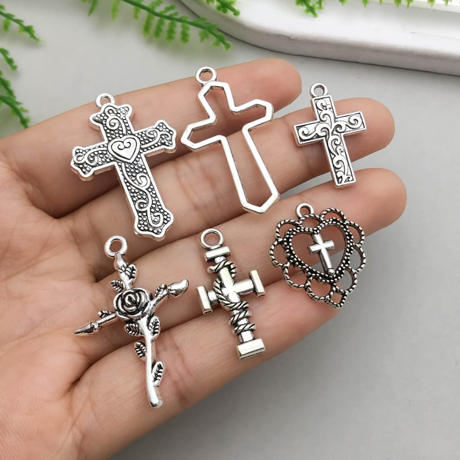 iloveDIYbeads 75pcs Cross Pendants Charms Pendants for Crafting, Jewelry Findings Making Accessory for DIY Necklace Jewelry Making (SN678) - Image 3