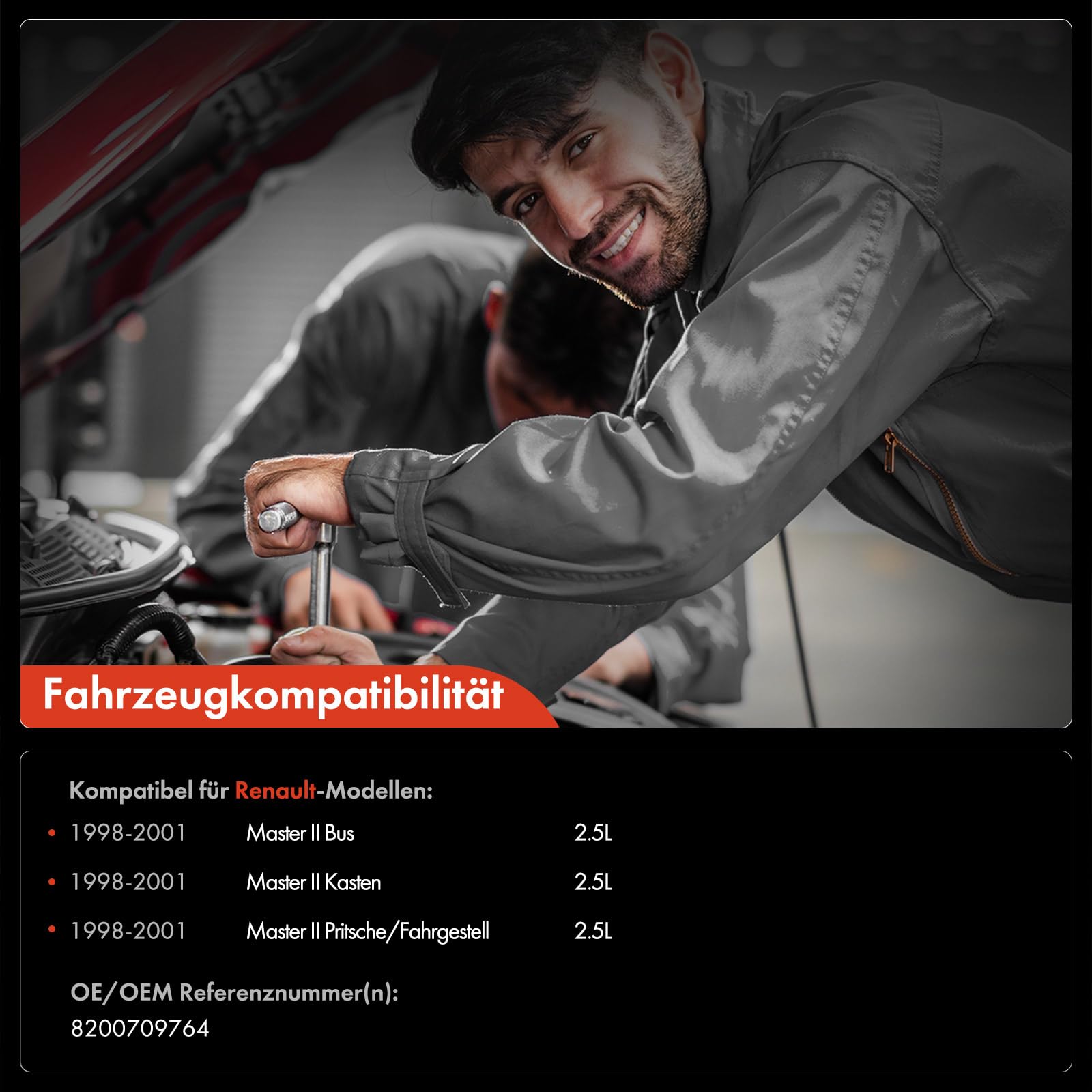 Frankberg ölkühler ölfilter Kompatibel mit Master II Kasten FD 2.5 D Master II Pritsche/Fahrgestell ED/HD/UD 2.5 D Master II Bus JD 2.5 D Replace# 8200709764