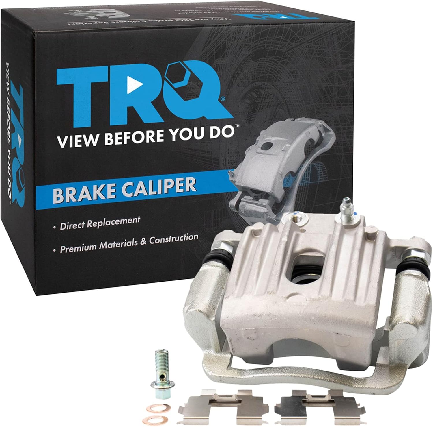 TRQ Rear Left Brake Caliper w/Bracket Drivers Side Compatible with 2007-2009 Hyundai Santa Fe