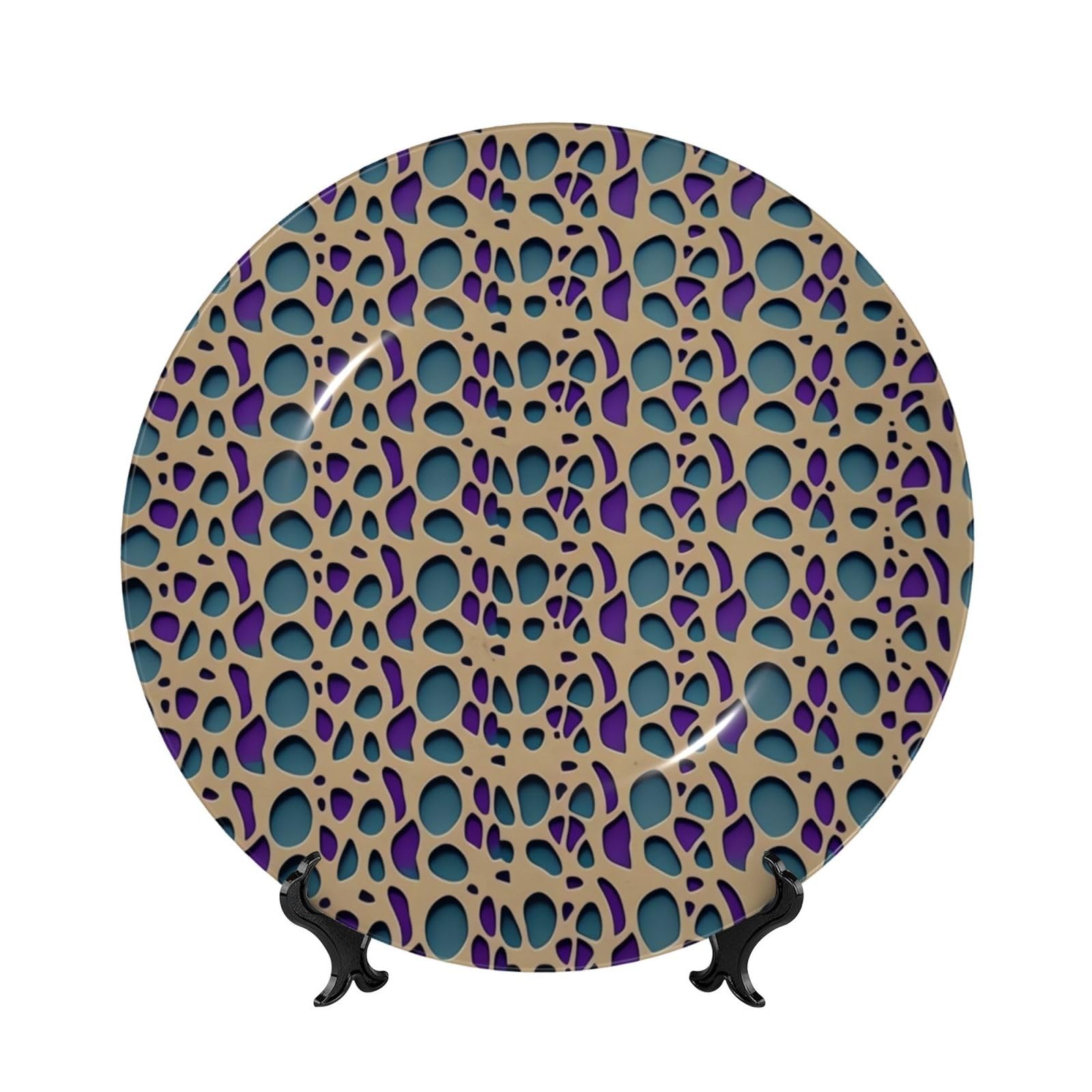 Assiette en porcelaine anglaise avec support, cadeau idal maison