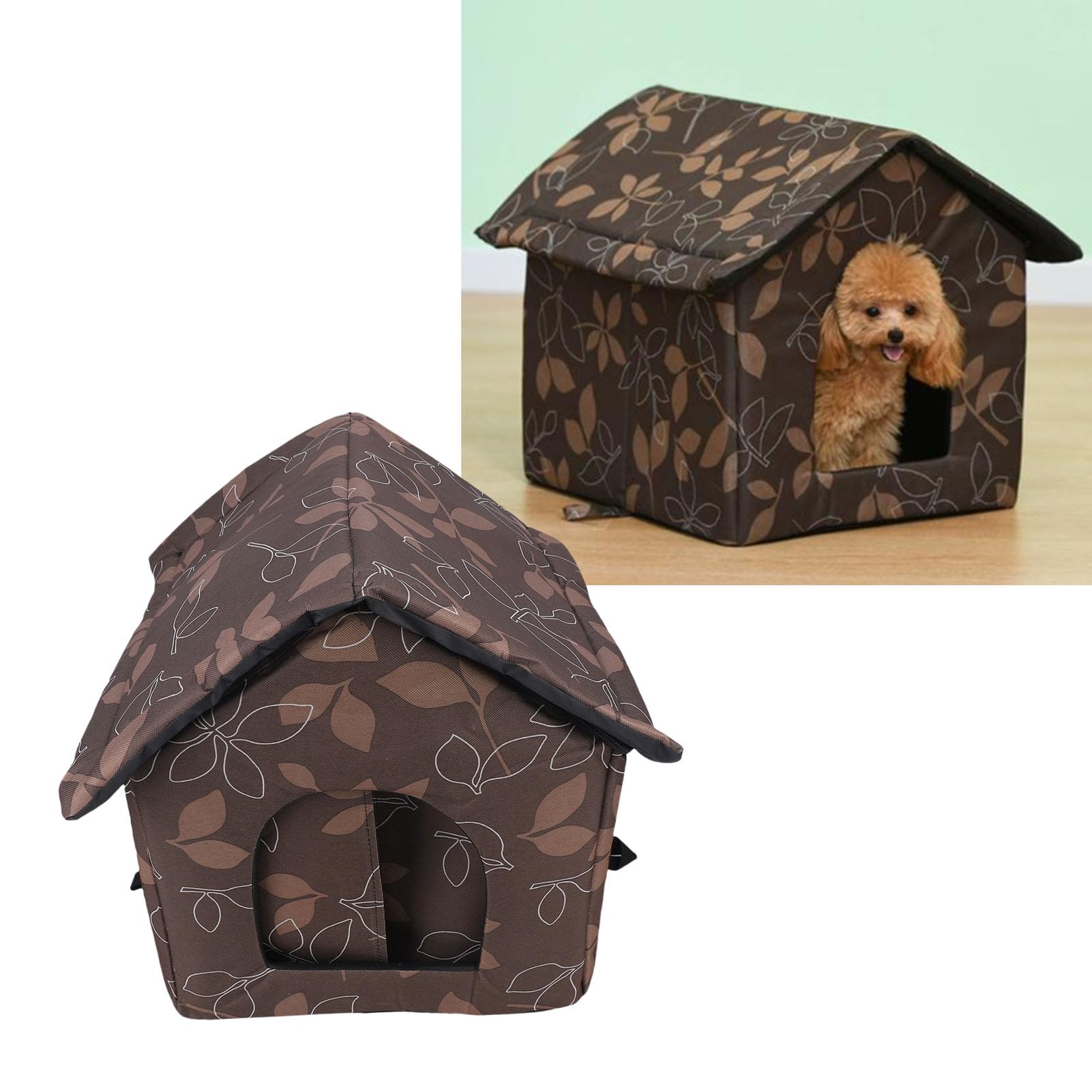 SENECESLI Outdoor Cat House, Wodoodporne Tkanina PET SHETRENT Pogoda dla Zwierząt Domowych 6,6 do 11,0 Funta, Izolowany Dziki Kotek dla Kotów na Zewnątrz Zwierząt w Zimie