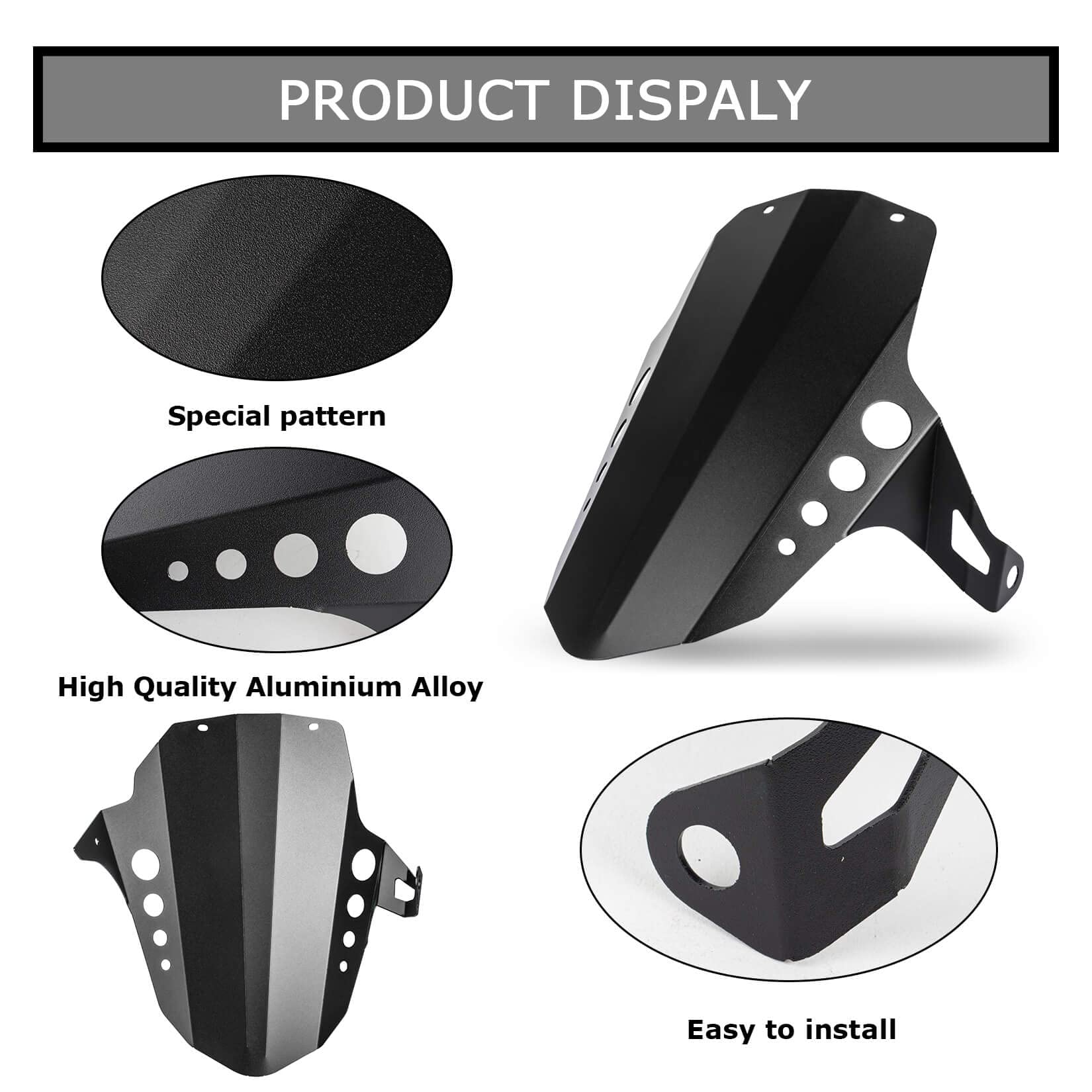 Guardabarros para Motocicleta, PSLER Protector de Barro, Protector Rueda Neumático Trasero Motocicleta para X-ADV 750 Forza 750 2017-2022(Negro)