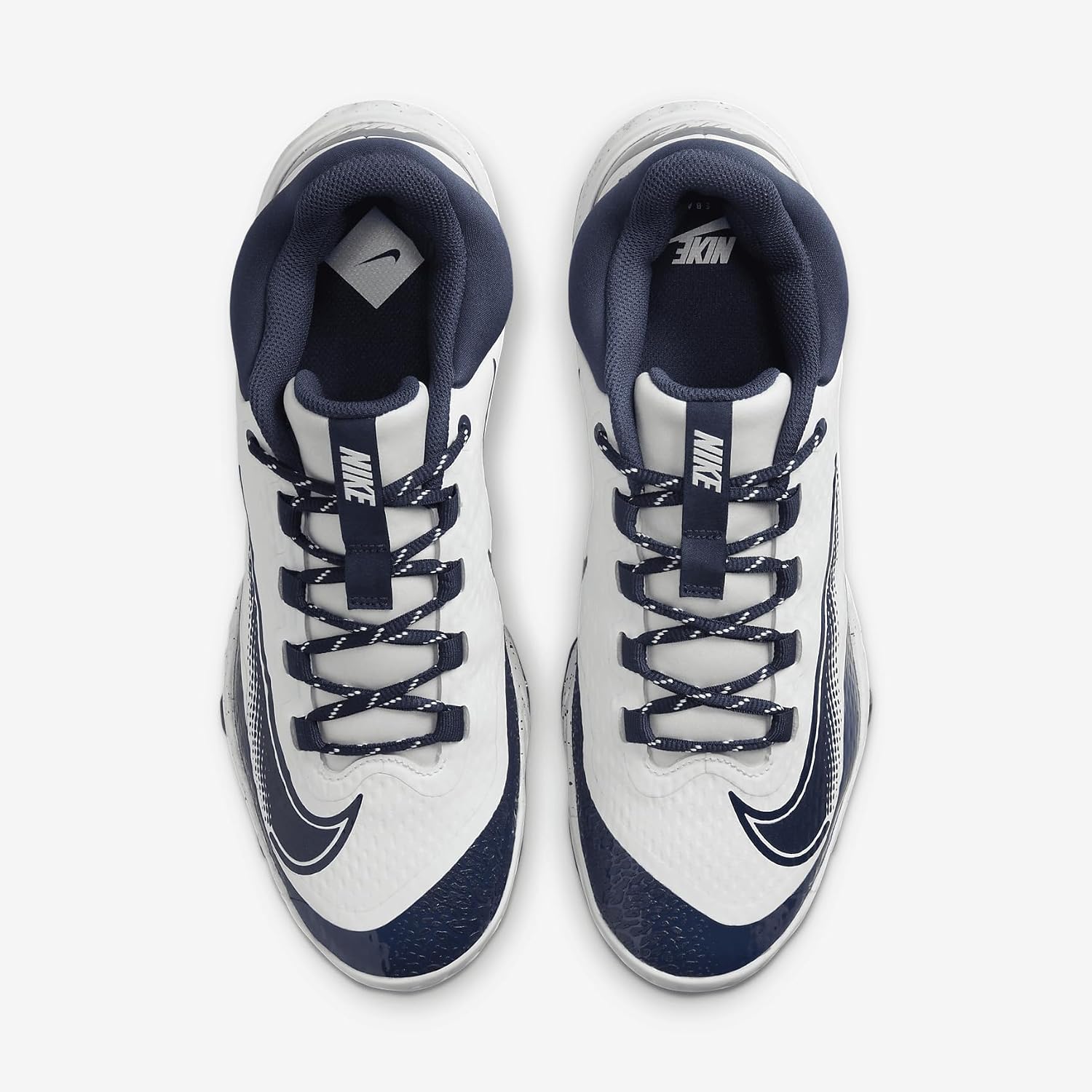 Nike Alpha Huarache Elite 4 Low MCS Men's Baseball Cleats (FD6255-107, White/Midnight Navy) Size 11.5
