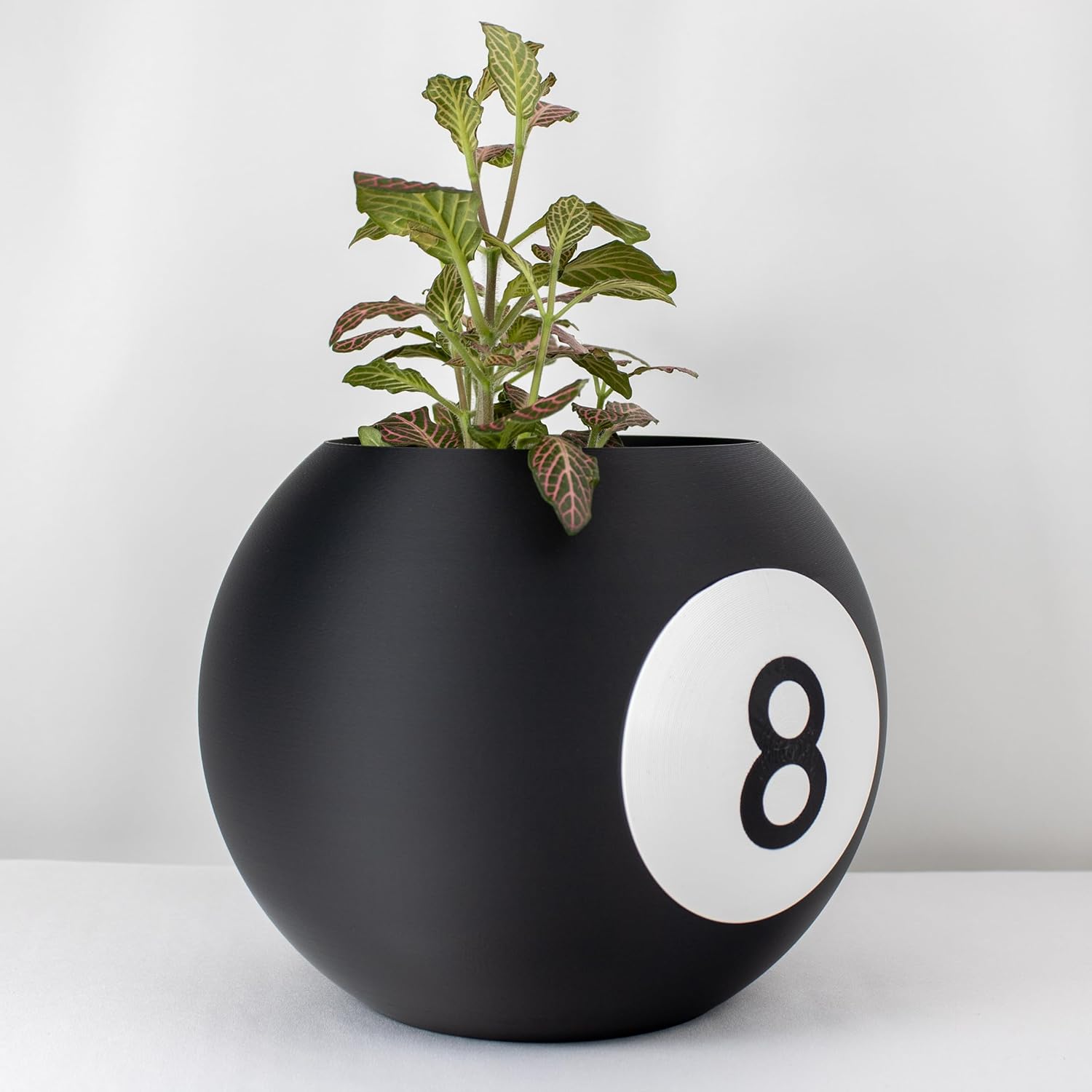 8-Ball Planter Pot with Drainage Hole - 5.9 Inch Desk Accessory - Unique Pencil Holder or Plant Pot -Billiard Decor - Fun Gift for Pool Fans- Made in USA