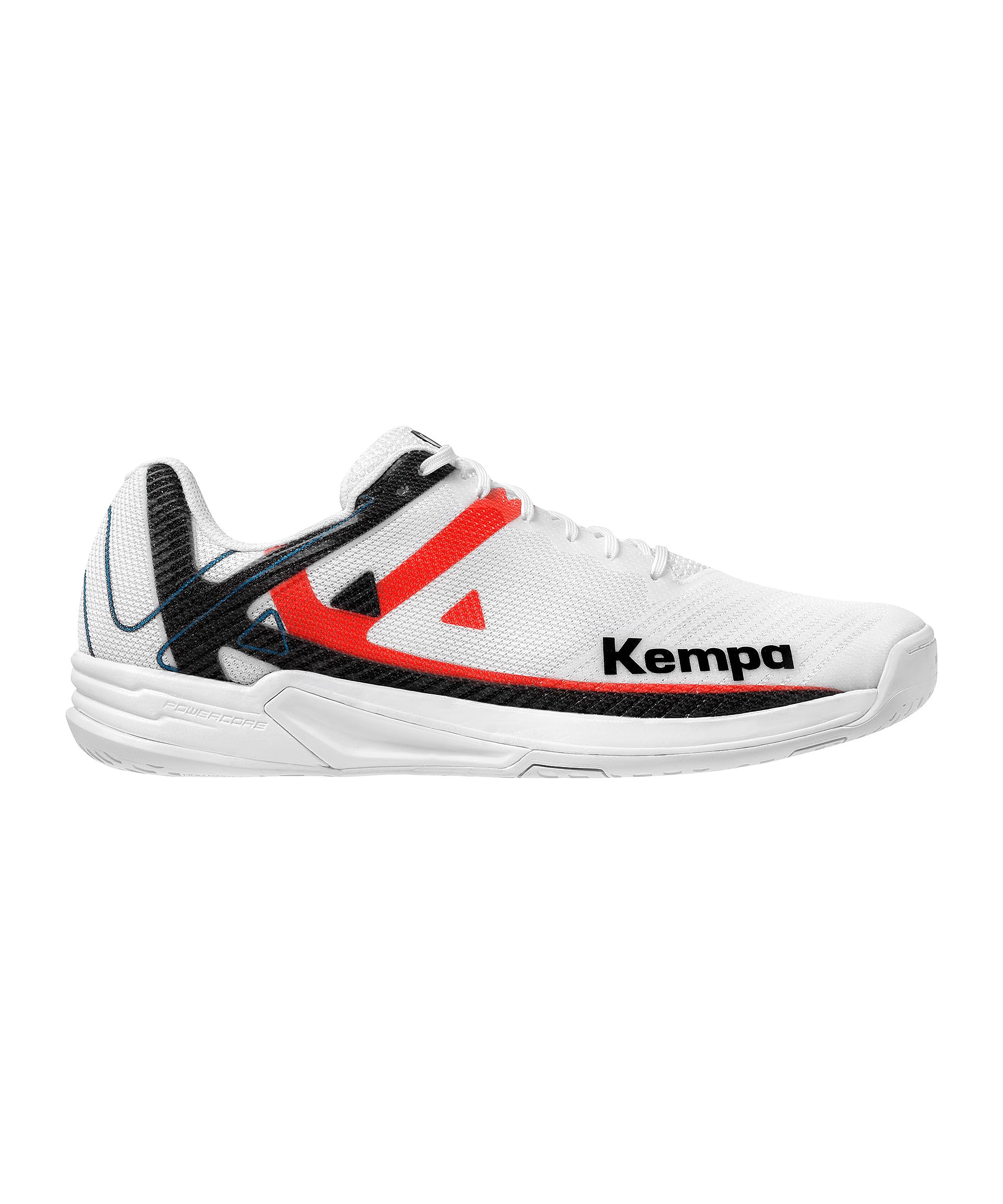 Kempa Męskie buty Wing 2.0 do piłki ręcznej, białe/czerwone/czarne, 47 EU, biały, czerwony, czarny., 47 EU