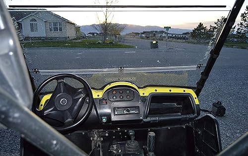 Miniatura 5 de Clearly Tough Parabrisas Yamaha Rhino - Plegable completo - Resistente a los arañazos - Lo último en versatilidad lado a lado. Policarbonato premium