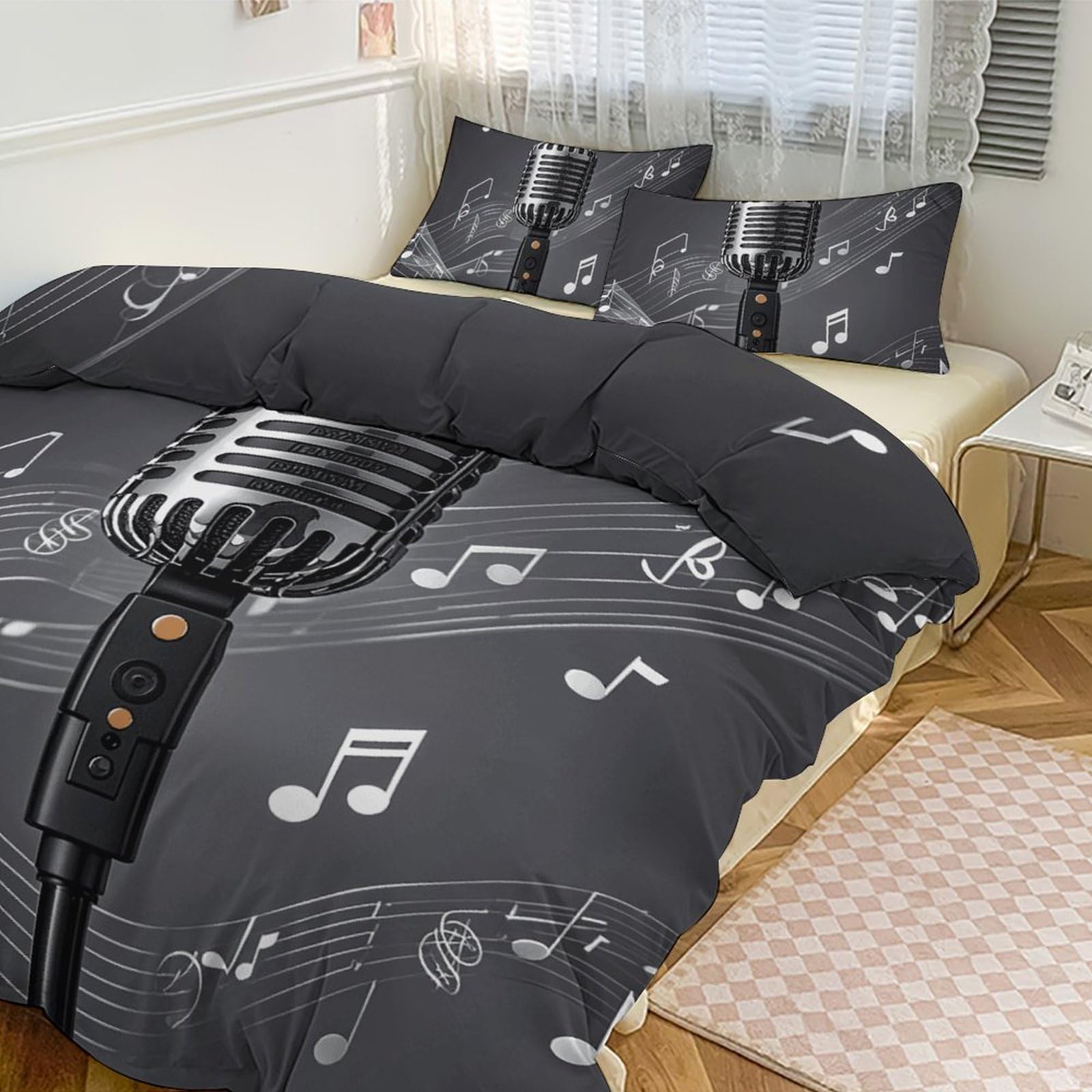 Housse de couette pour grand lit fermeture éclair finie la couette qui glisse la nuit