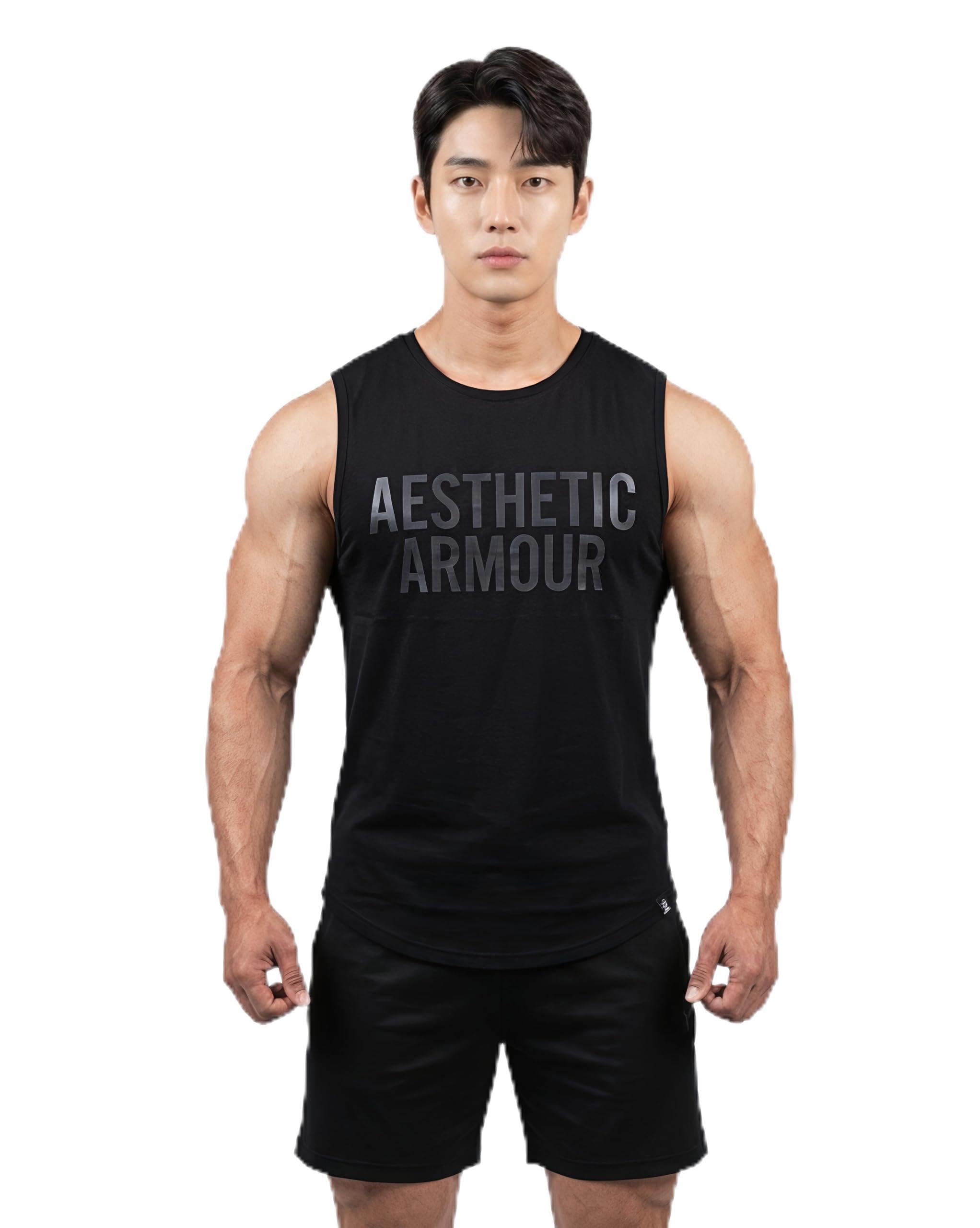 Performance Tank Top Sleeveless Round Neck Premium Cotton Blend T-Shirt for Gym, Running and Outdoor-picture-28