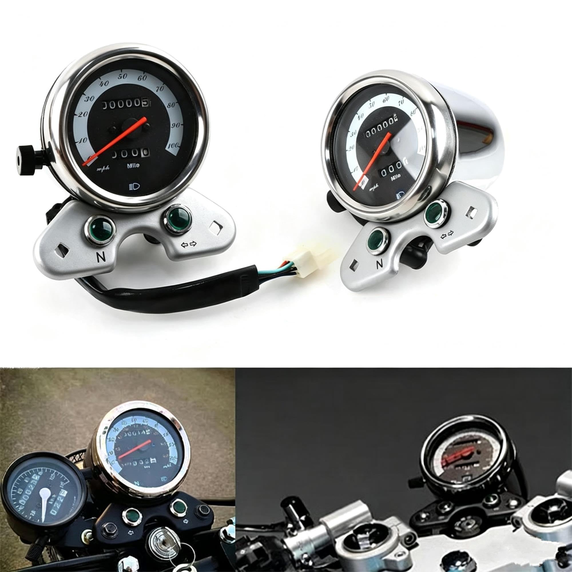 Odómetro Universal Motocicleta Para Cafe Racer