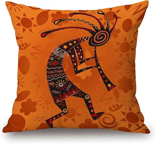 Miniatura 9 de Funda de almohada decorativa tribal del suroeste, adorno étnico de moda, funda de almohada de lino de algodón, fundas de cojín cuadradas para sofá