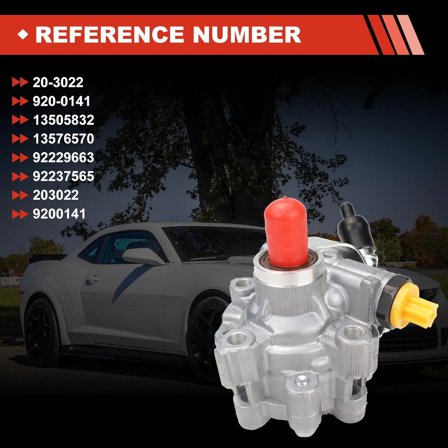 20-3022 Power Steering Pump Compatible with Chevy Camaro 3.6L V6 2010-2015 920-0141, 13505832, 13576570, 92229663, 92237565, 203022, 9200141