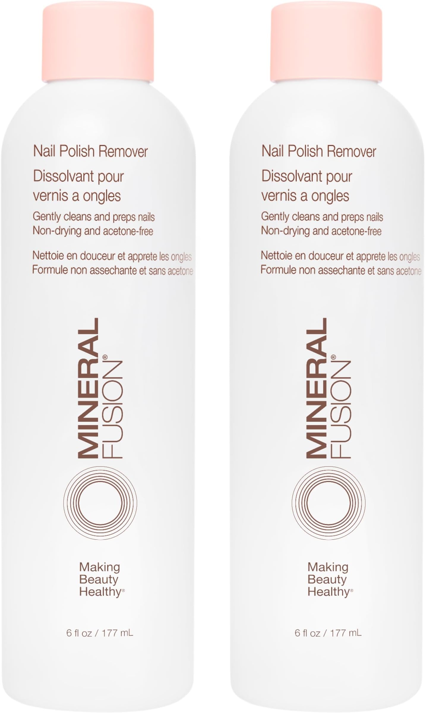 - Nail Polish Remover - Acetone-Free Nail Care with Natural Solvents - Non Drying Liquid Formula - 6 fl oz, Pack of 2