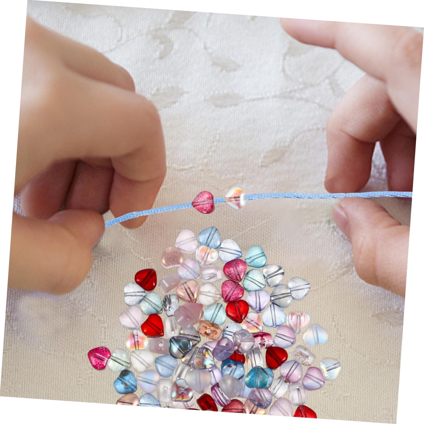 Tofficu 5 Ensembles Perles De Verre Étoiles Perles Bracelet À Bricoler Soi-même Collier Bijoux Matériaux Accessoires Materiel De Bricolage Matériaux De Bricolage Scintillant 100 Pièces * 5