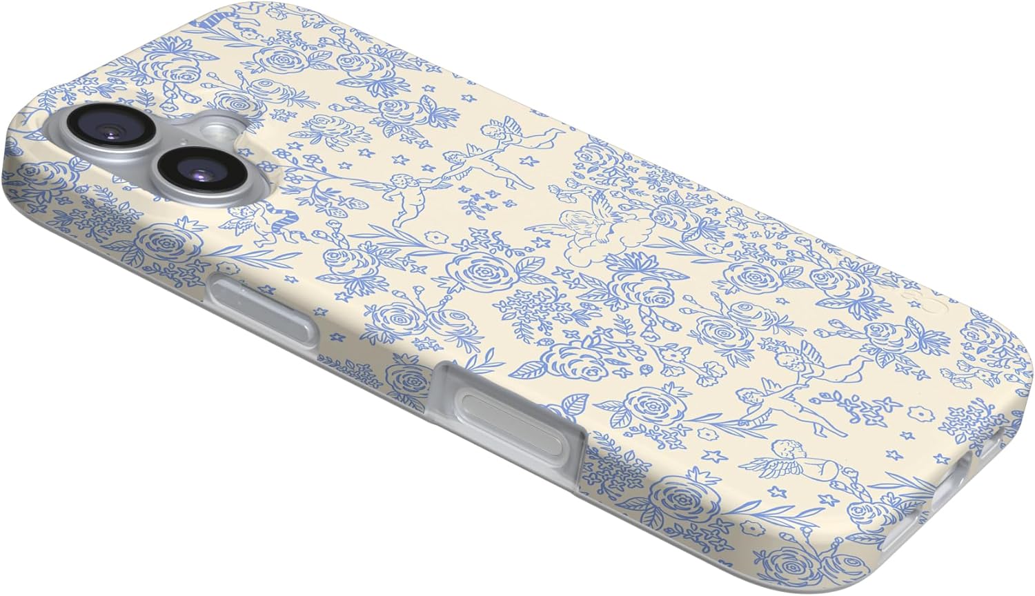 Casely iPhone 17 Case | Cupid's Canvas | Periwinkle Floral | Compatible with MagSafe | Classic Ultra Slim Design