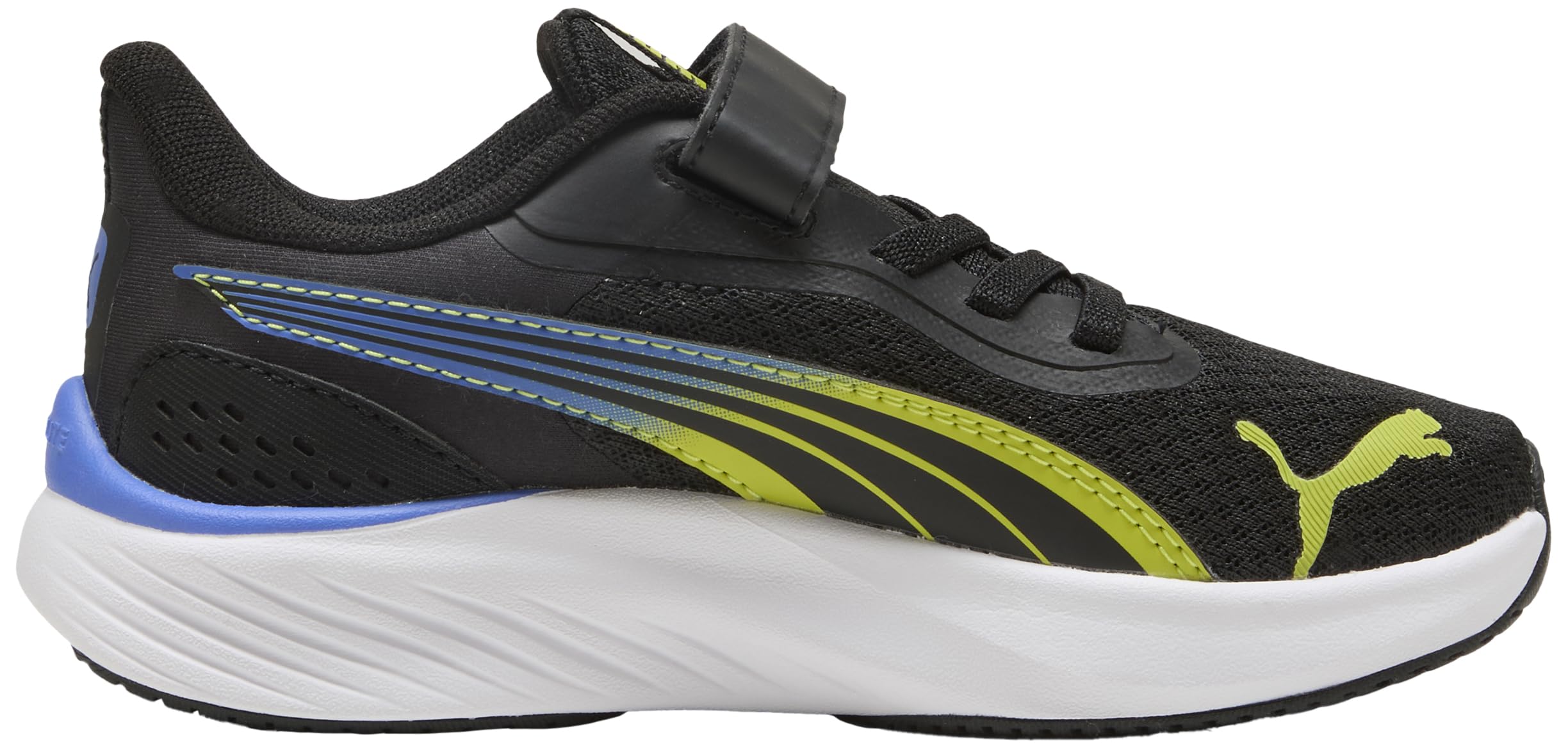 PUMA Pounce LITE AC+ PS Sneaker, czarno-Lime Smash-Royal Sapphire, 12,5 UK dziecko, Puma Czarny Lime Smash Royal Sapphire, 31.5 EU