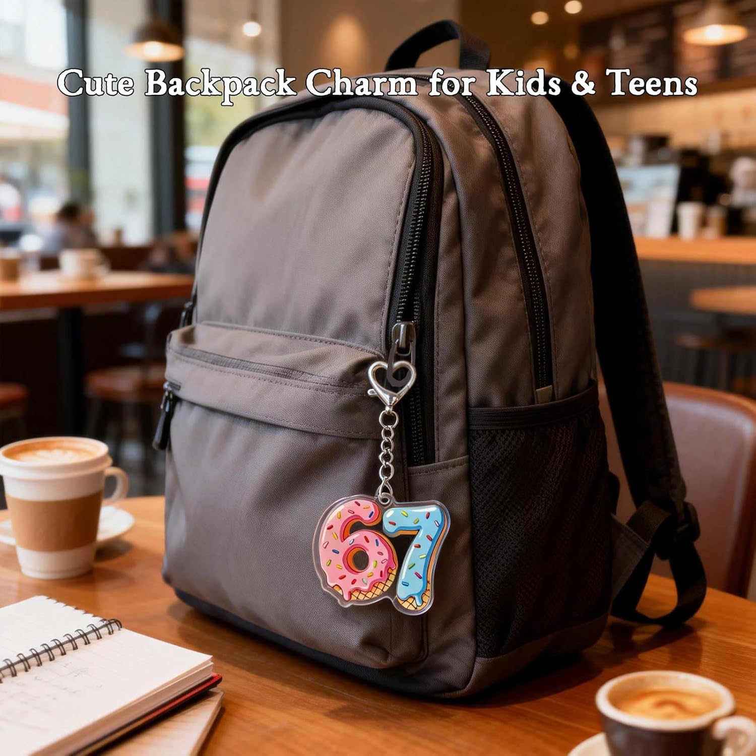 OFlyDesigns 67 Six Seven Keychain, 67 Valentine Gifts Favor, Funny Meme for School Birthday Handout For Kids and Teens - Image 2