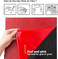 Vista 6 de KASARO - Azulejos de 1 hoja para pelar y pegar para salpicaduras de cocina, mármol beige con rayas doradas antiguas, azulejo autoadhesivo