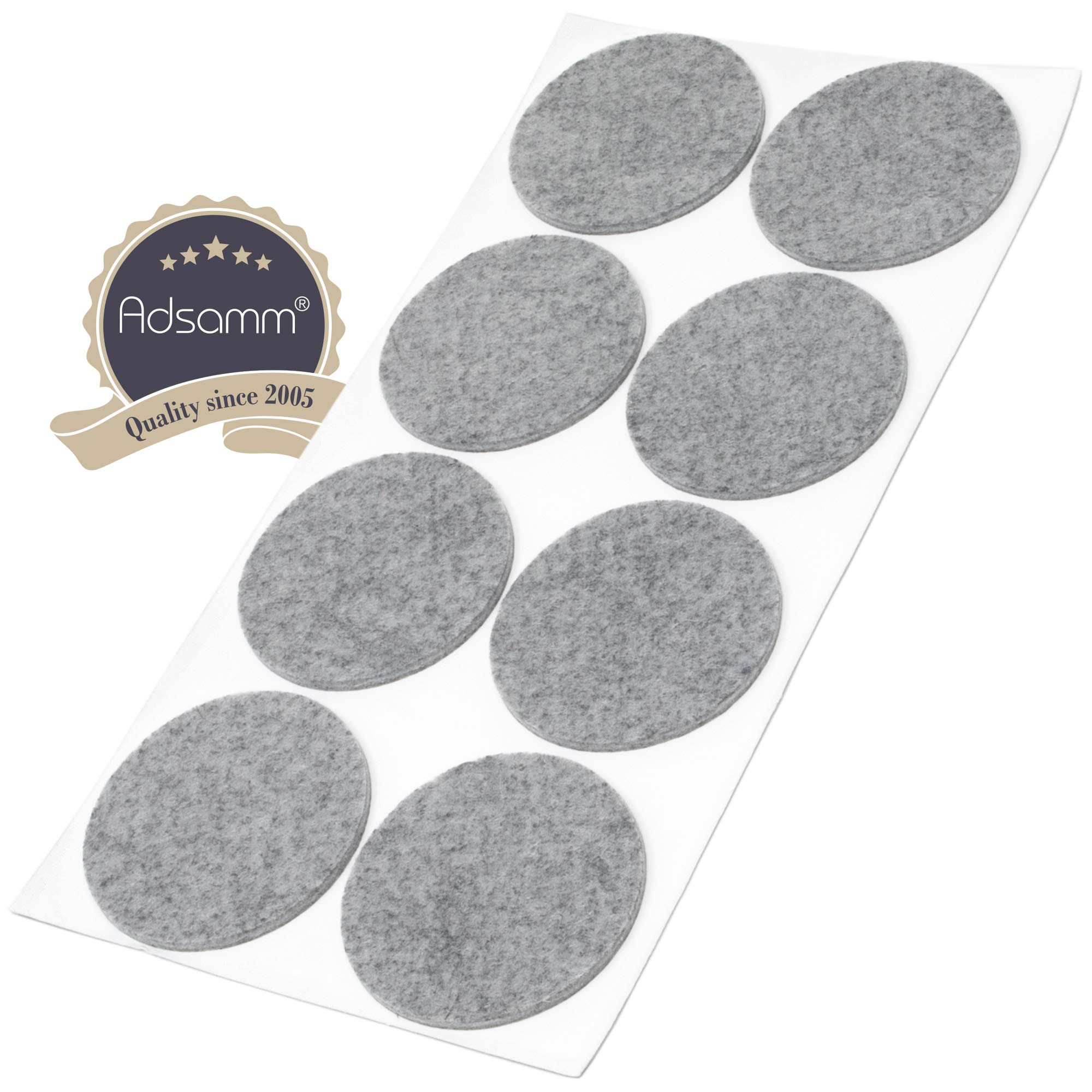 10 X Patins En Feutre Bruns 45 Mm Rond épaisseur 3,5 Mm